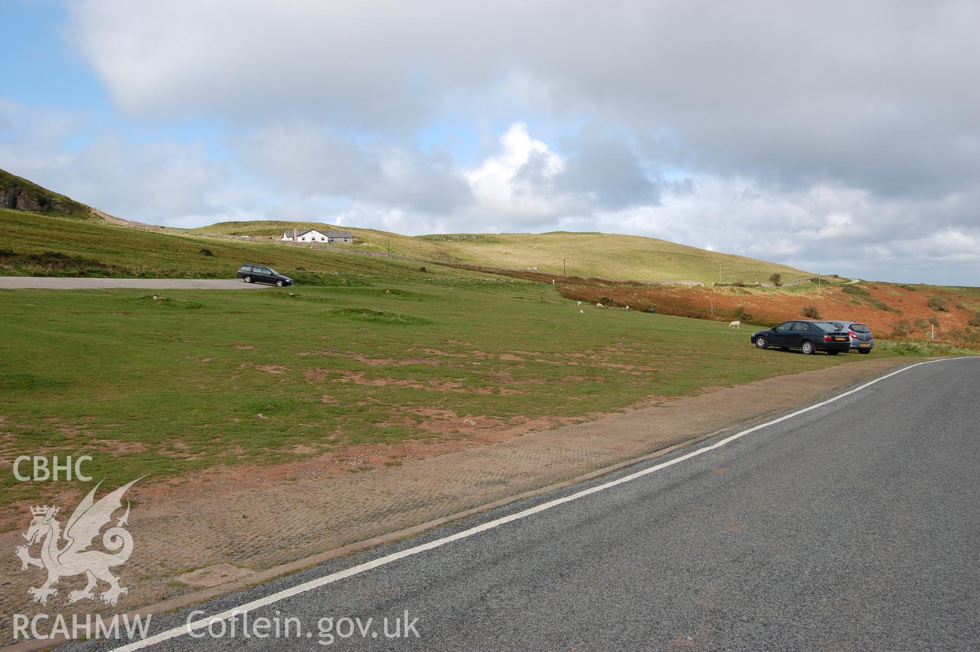 Digital photograph of new carpark area before excavation.