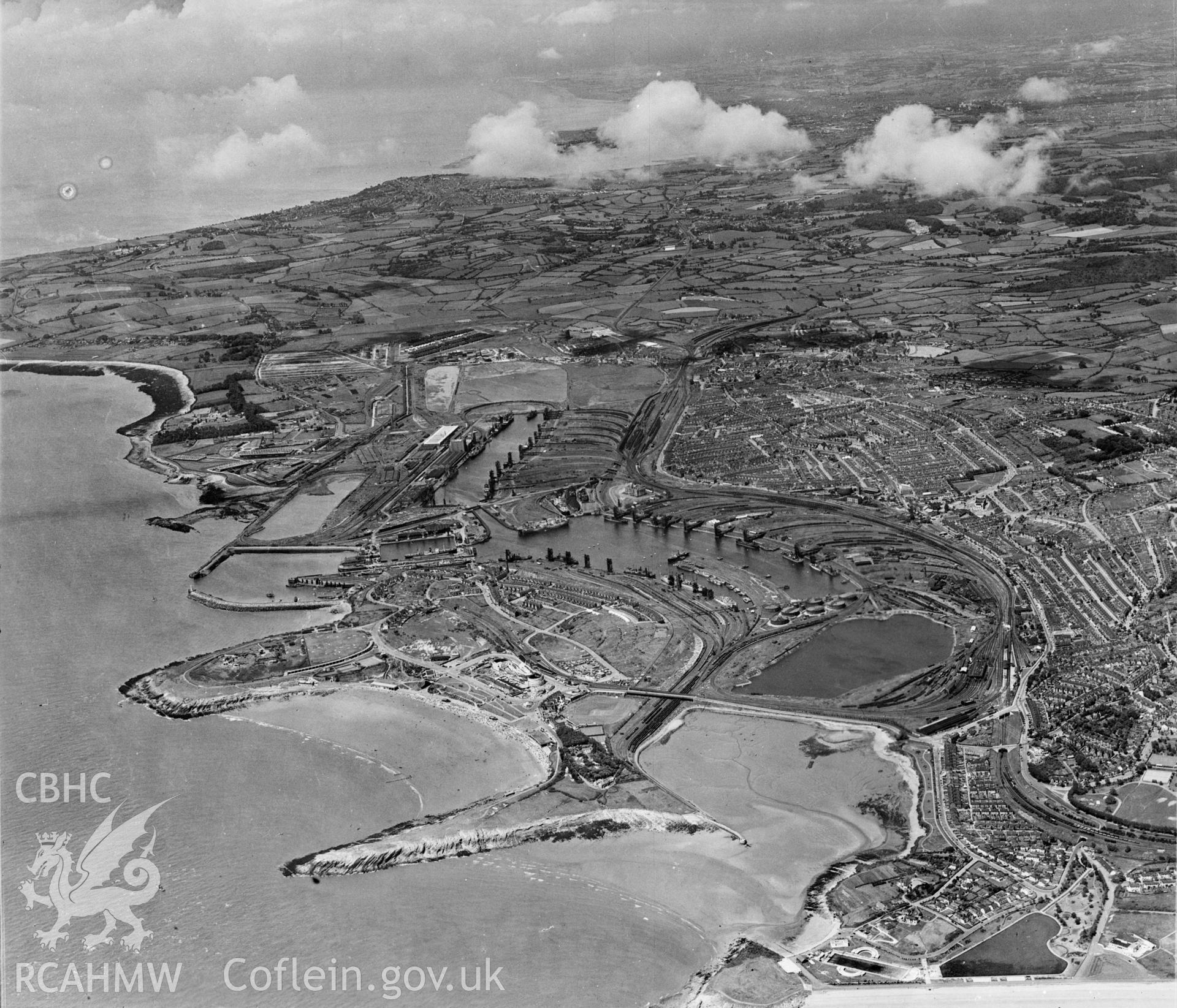 View of Barry showing docks