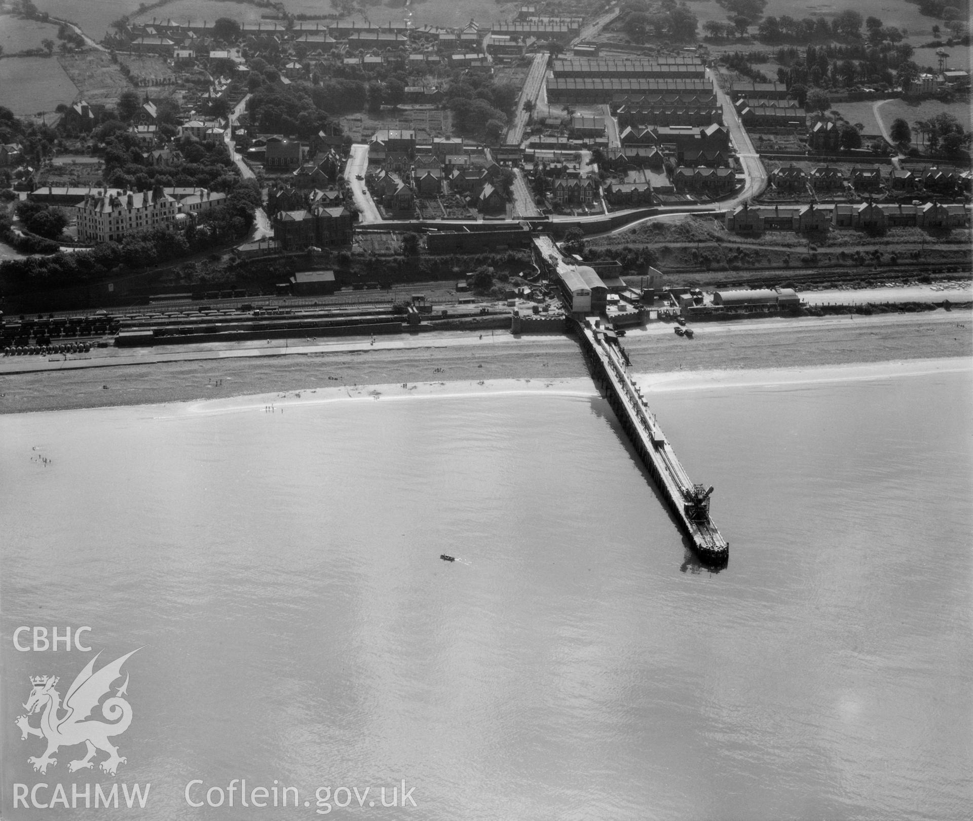 View of Penmaenmawr showing Graiglwyd Jetty