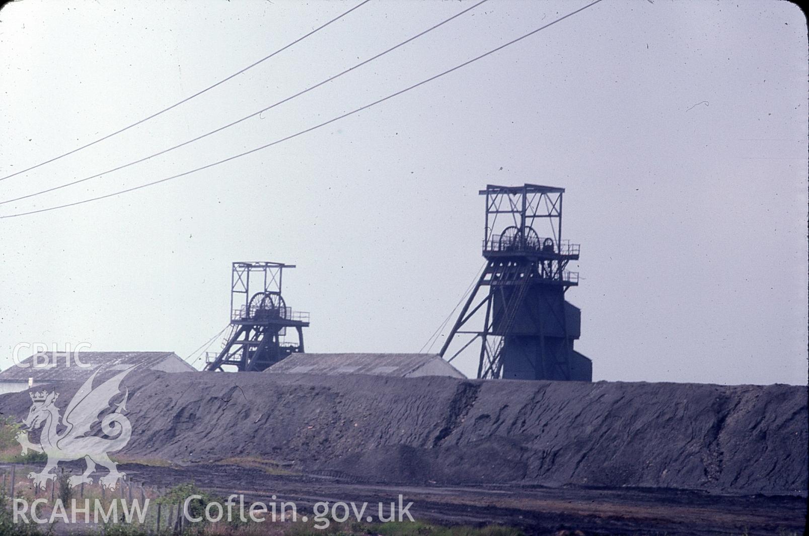 Digital photograph showing Brynlliw Colliery, taken in July 1979.