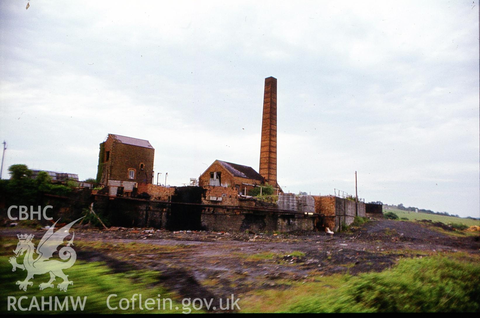 Digital photograph showing Morlais colliery, taken 1982