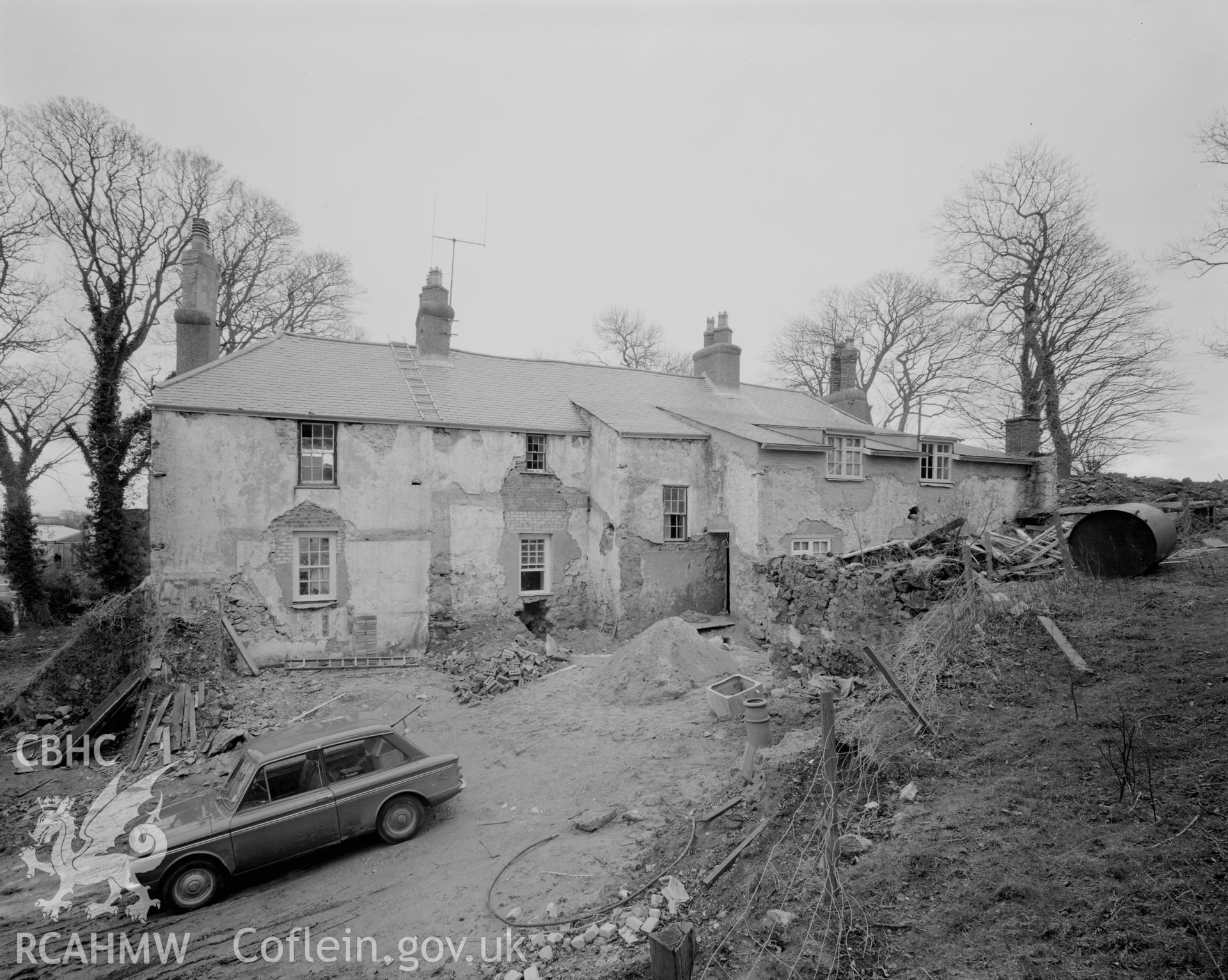 General view of exterior during restoration