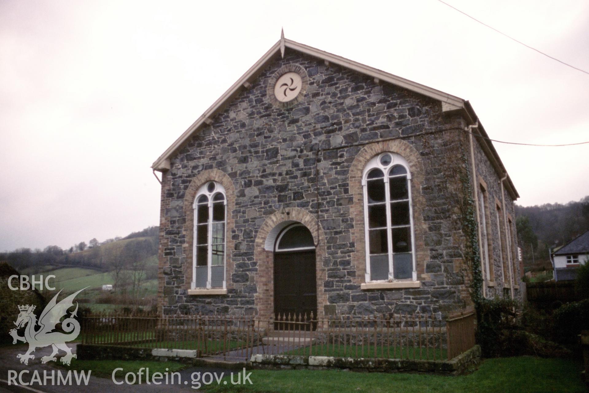 Exterior, gable entry elevation