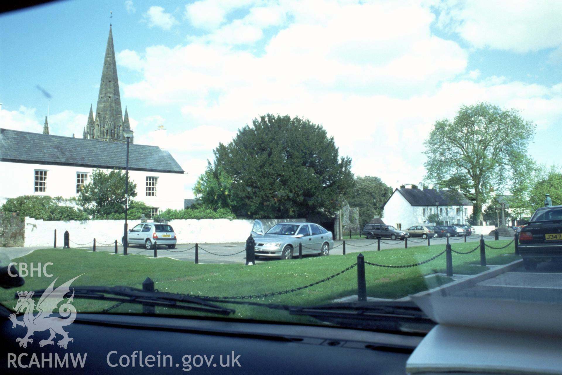 Photographic survey of Cathedral Green, The, Llandaff, consisting of 1 colour transparencies, produced by Olwen Jenkins, 14/05/2003.