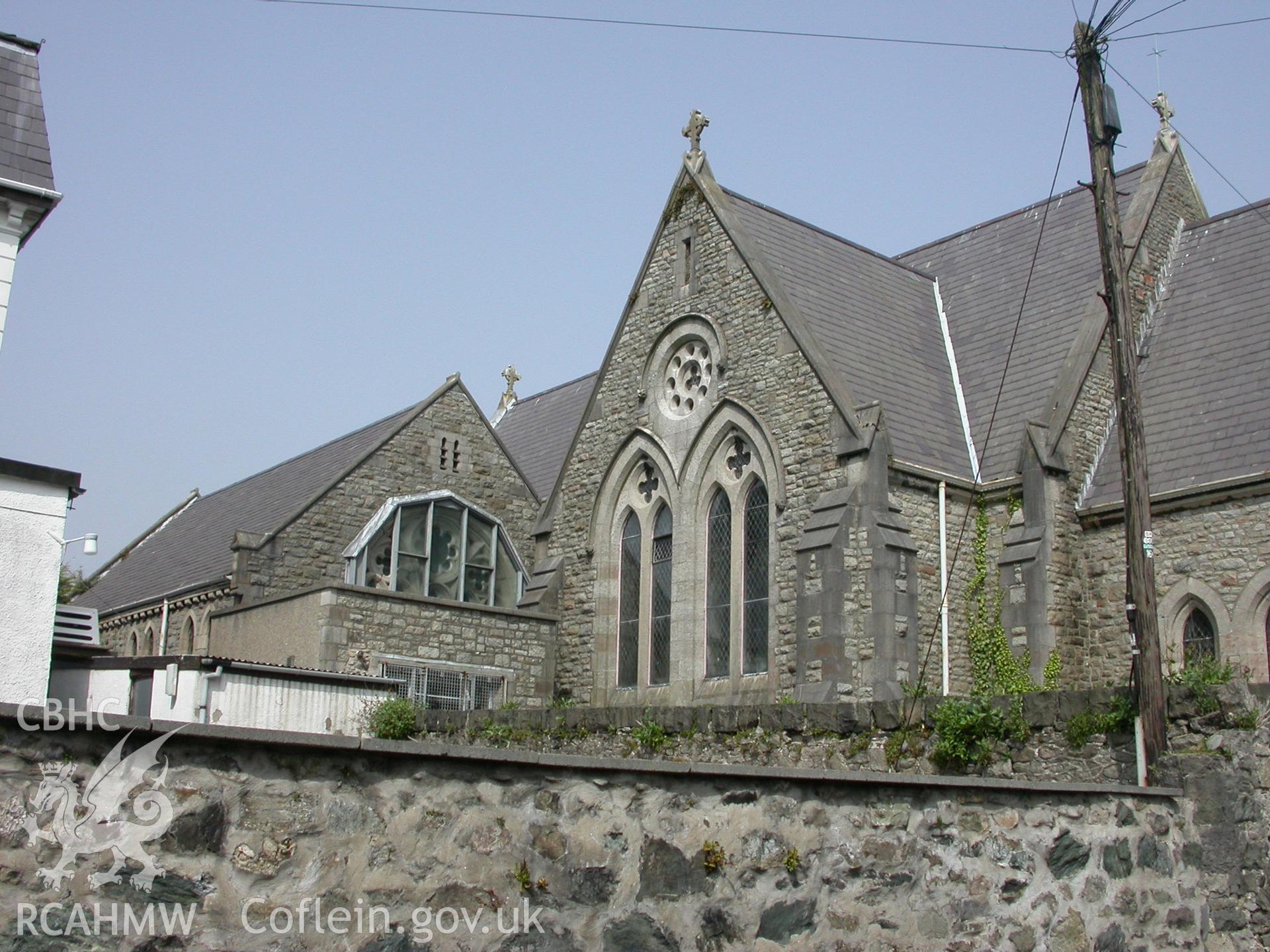 Exterior, Sunday school at rear