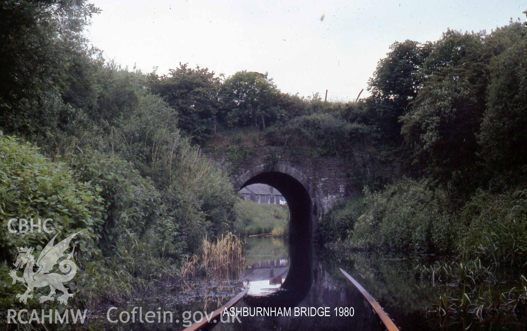 Digital photograph showing Ashburnham bridge, Burry Port, taken  in 1980