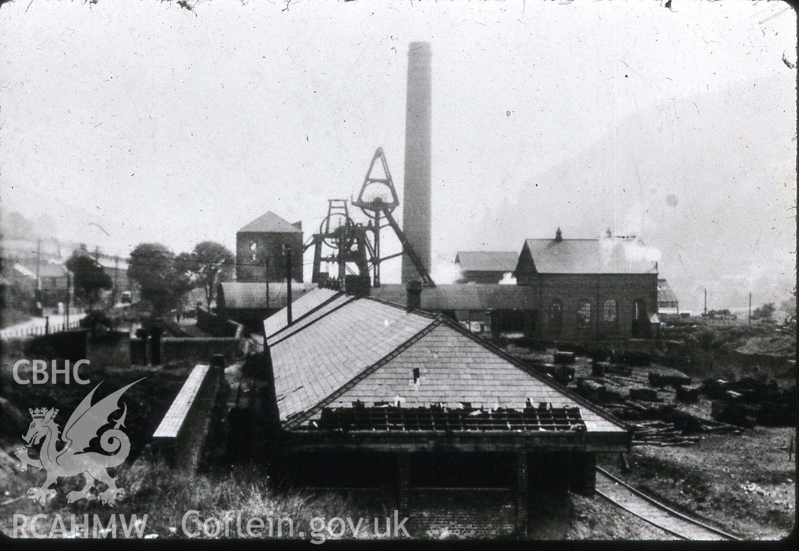 Digital copy of postcard showing Prince of Wales colliery, Abercarn, undated.