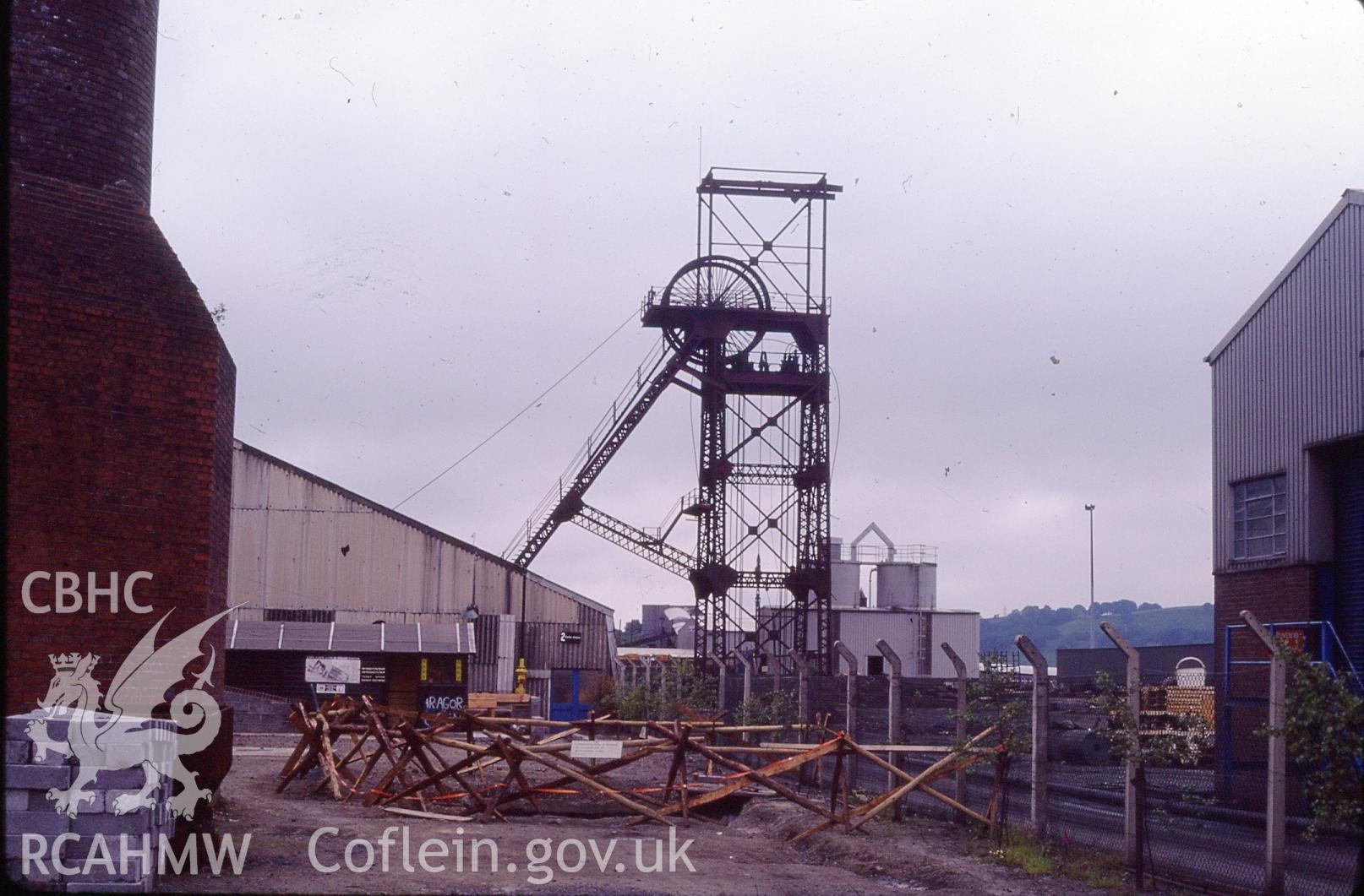 Digital photograph of Cefn Coed colliery downcast, taken 1981