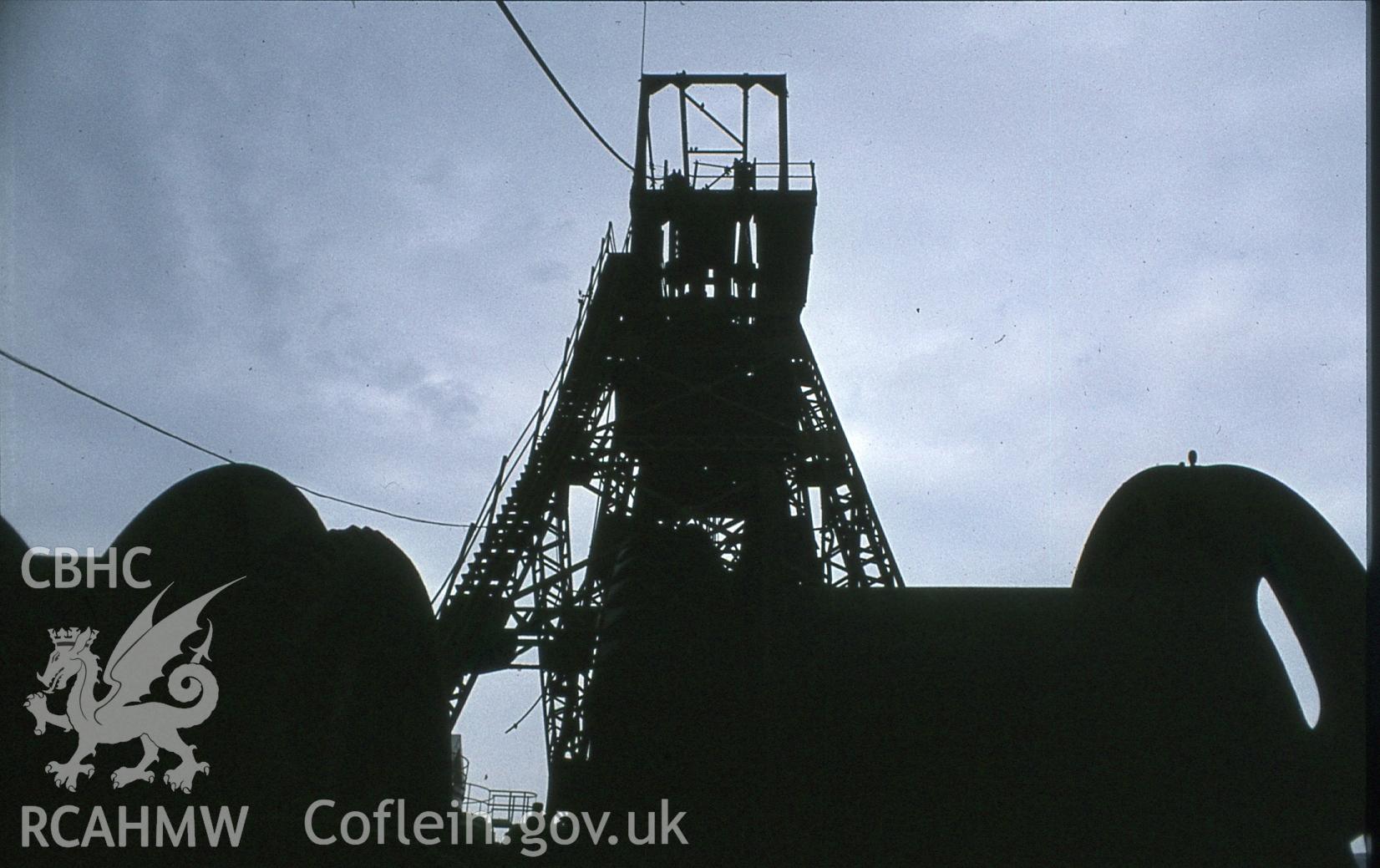 Digital photograph of Cefn Coed colliery downcast, taken 1982