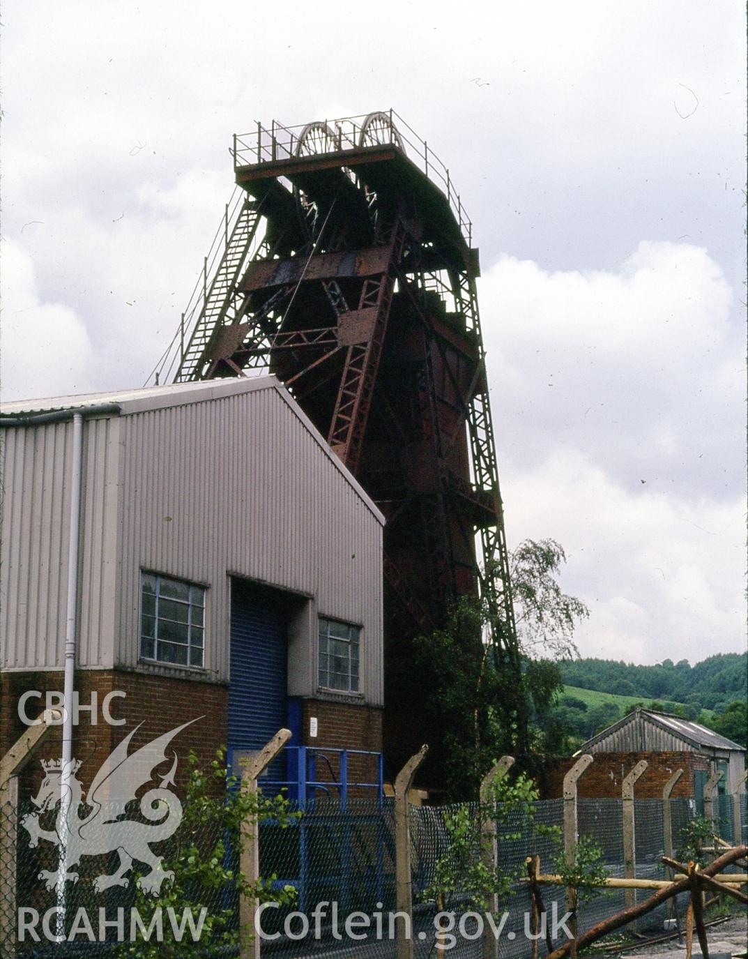 Digital photograph of Cefn Coed colliery upcast, taken 1981