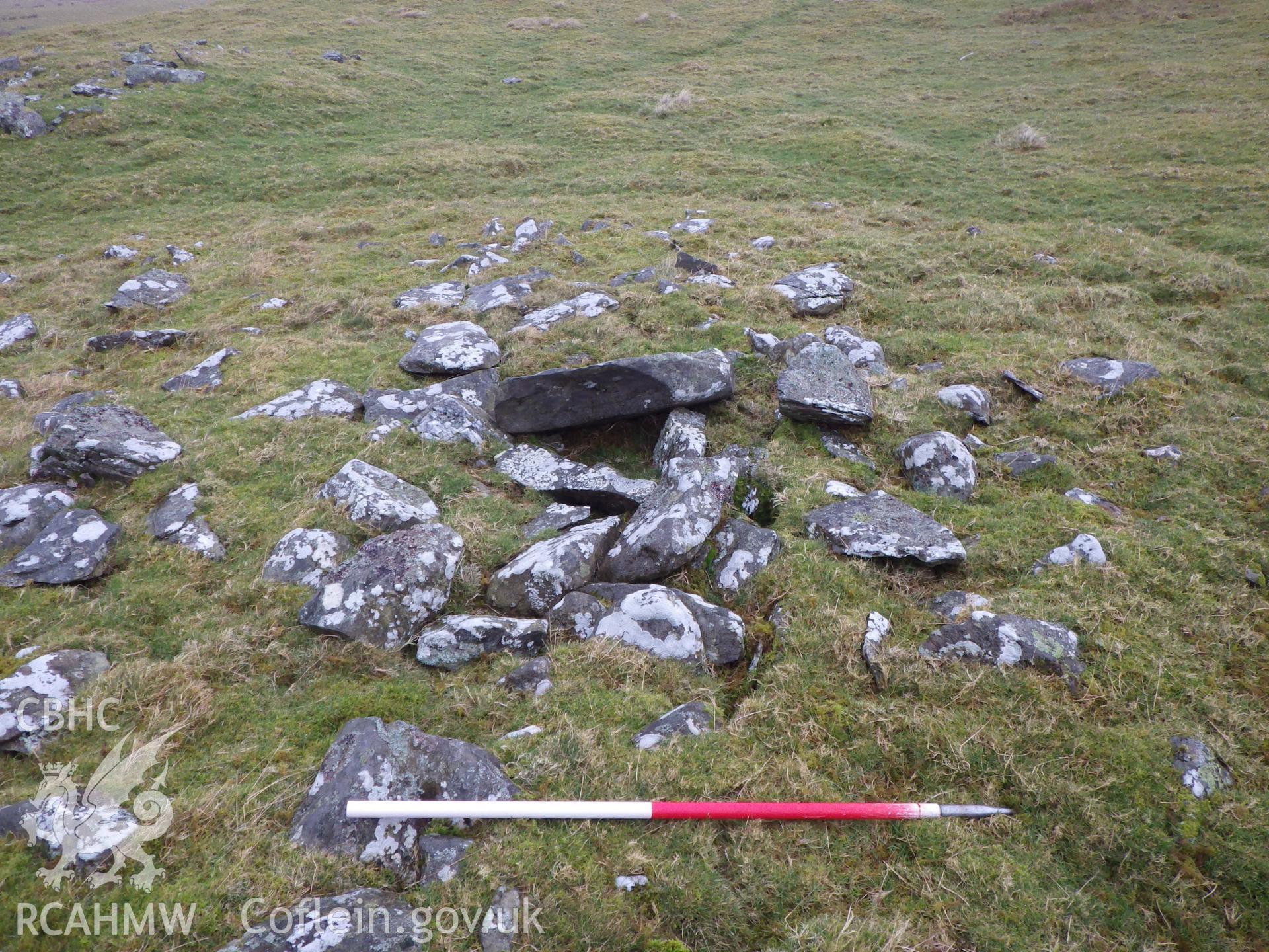 Detail of cist, looking north.