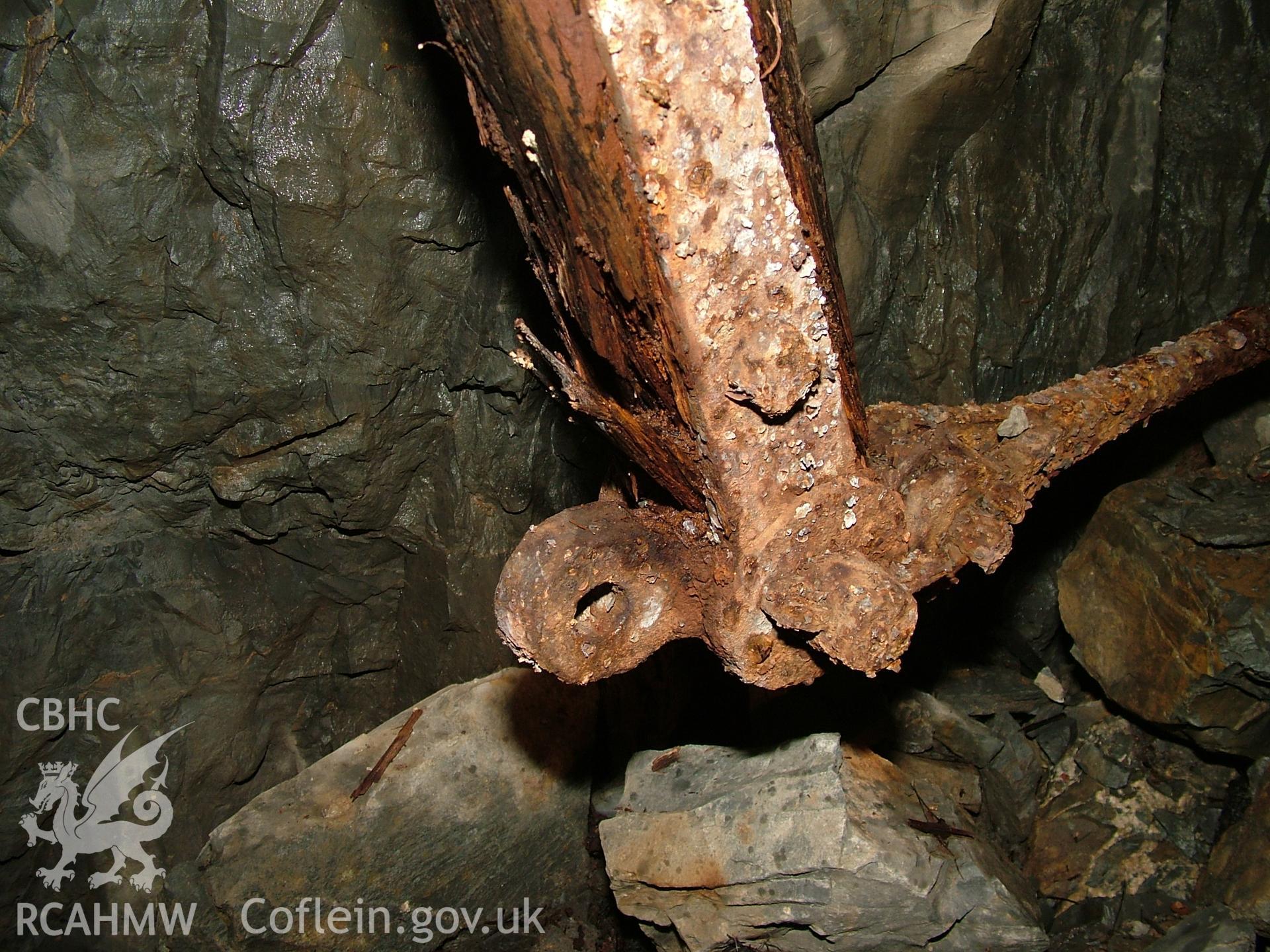 Close up of joint of possible rod pump