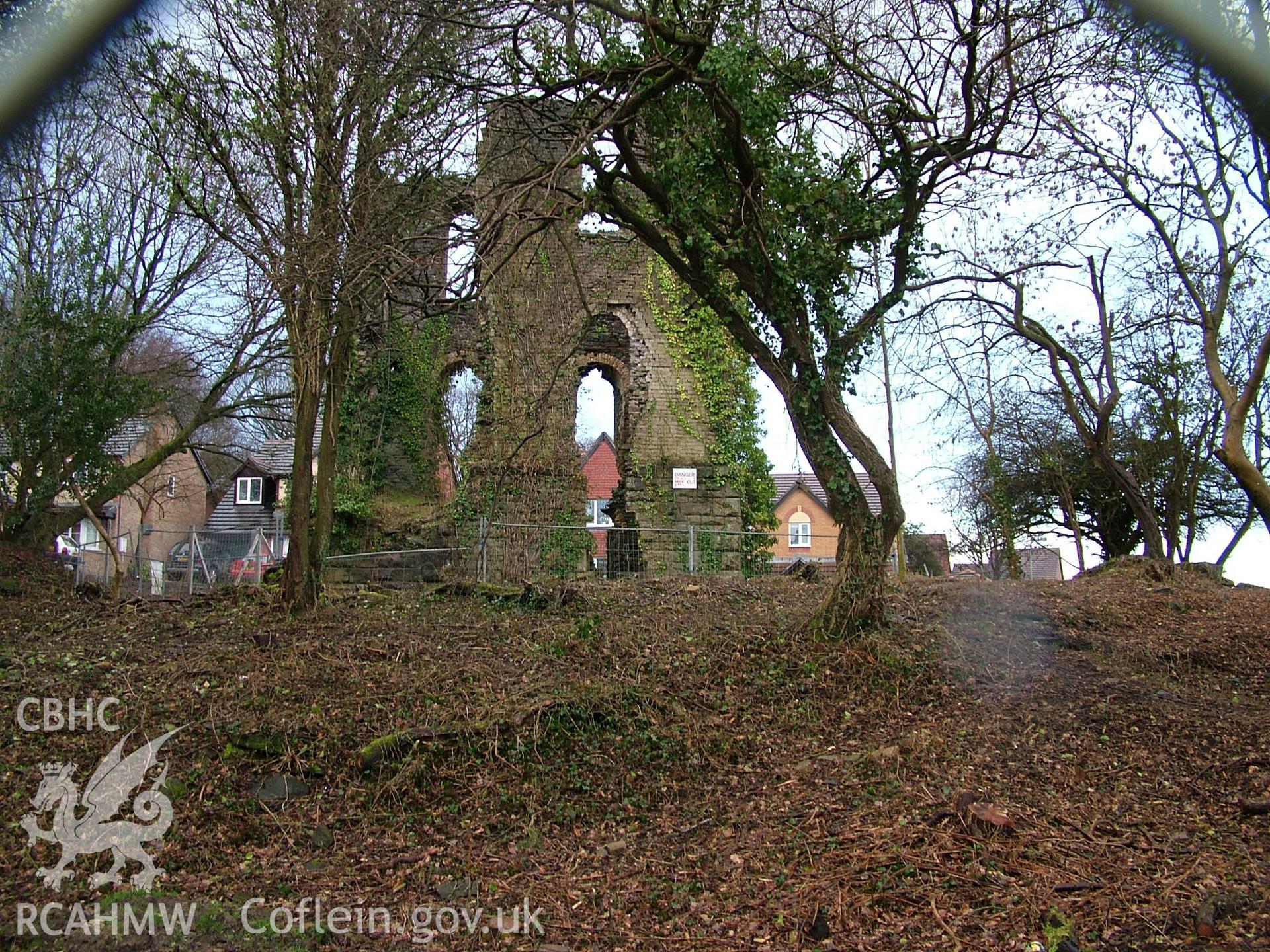 West side of engine house, showing new fencing.