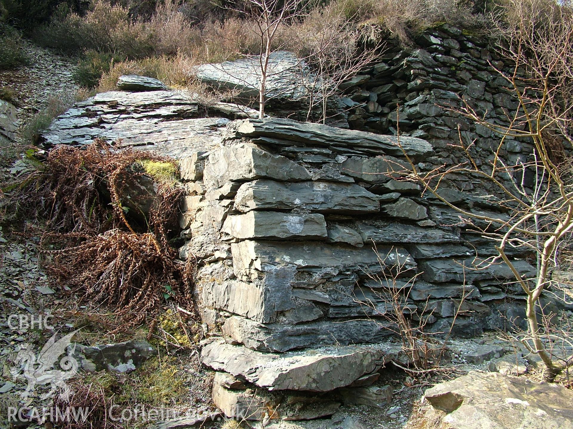 Close up of section of masonry.