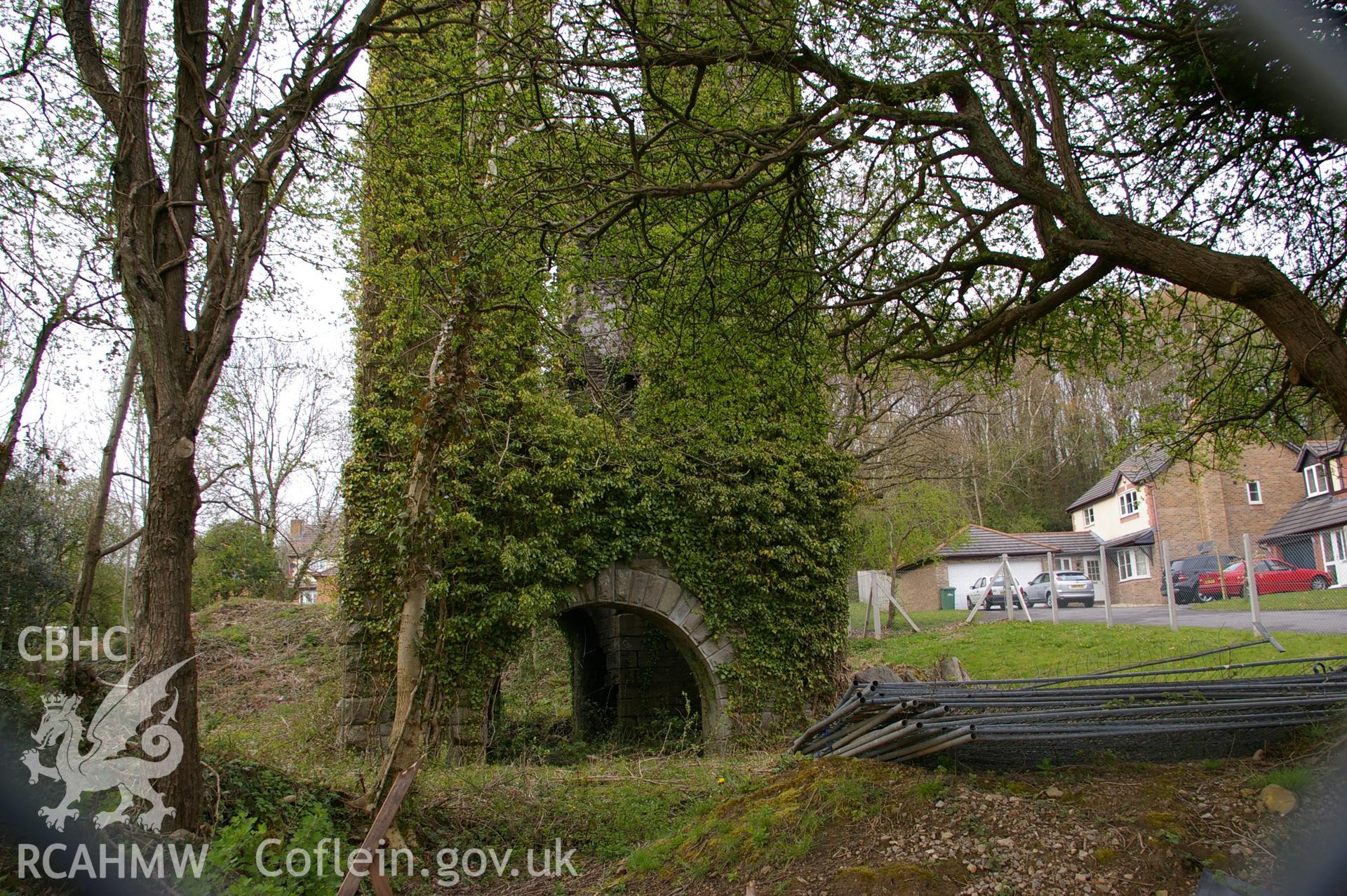 South side of engine house, showing dismantled fencing.