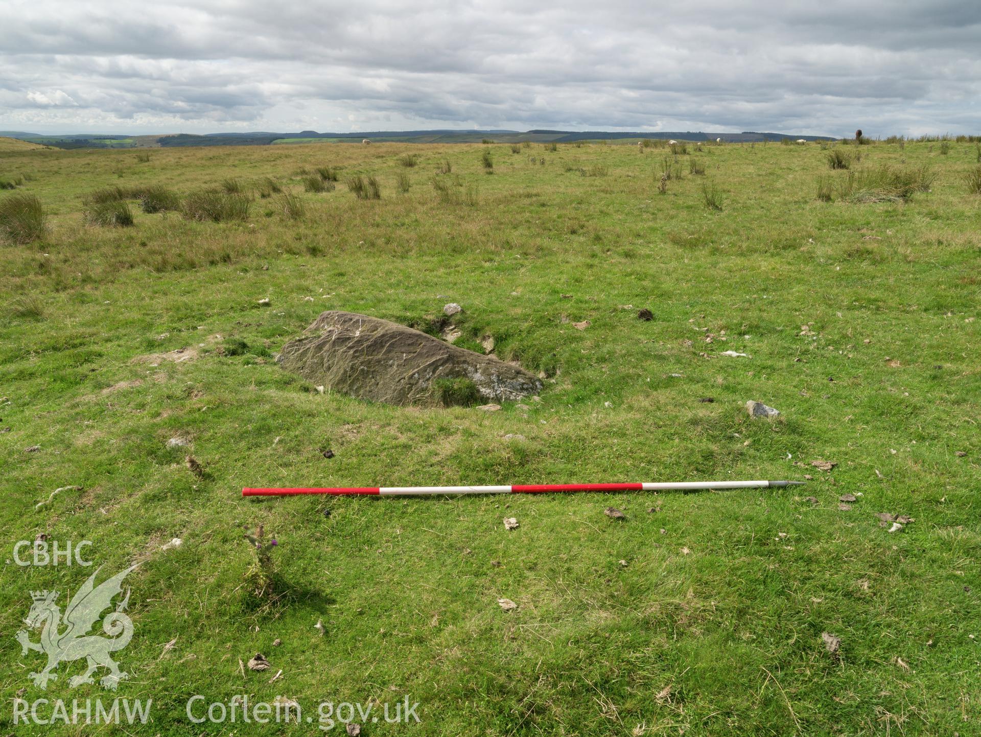 view looking NW showing slab in centre.