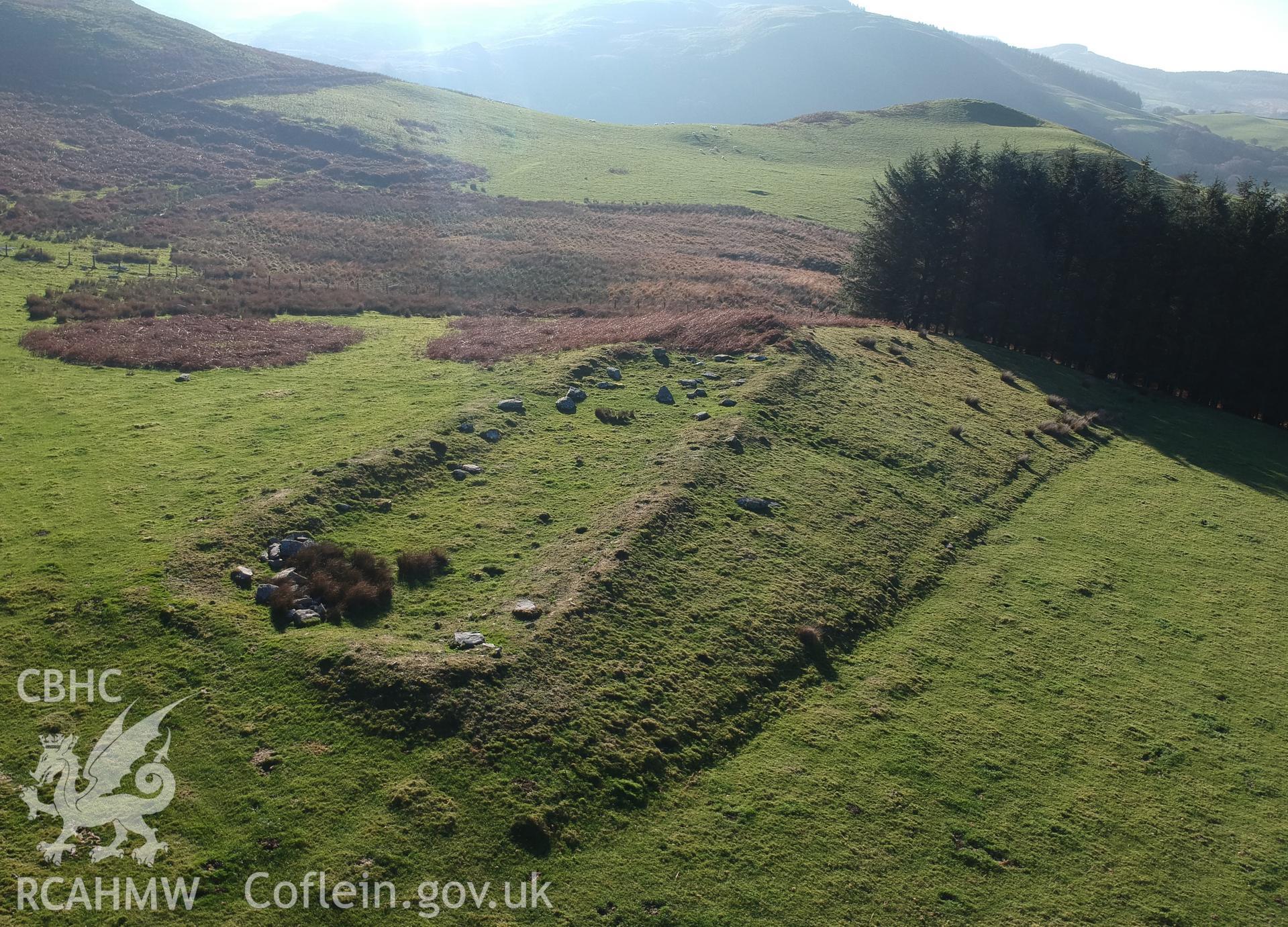 View from the north east of sheepcote at Troed y Rhiw, Ystrad Fflur. Colour photograph taken by Paul R. Davis on 18th November 2018.