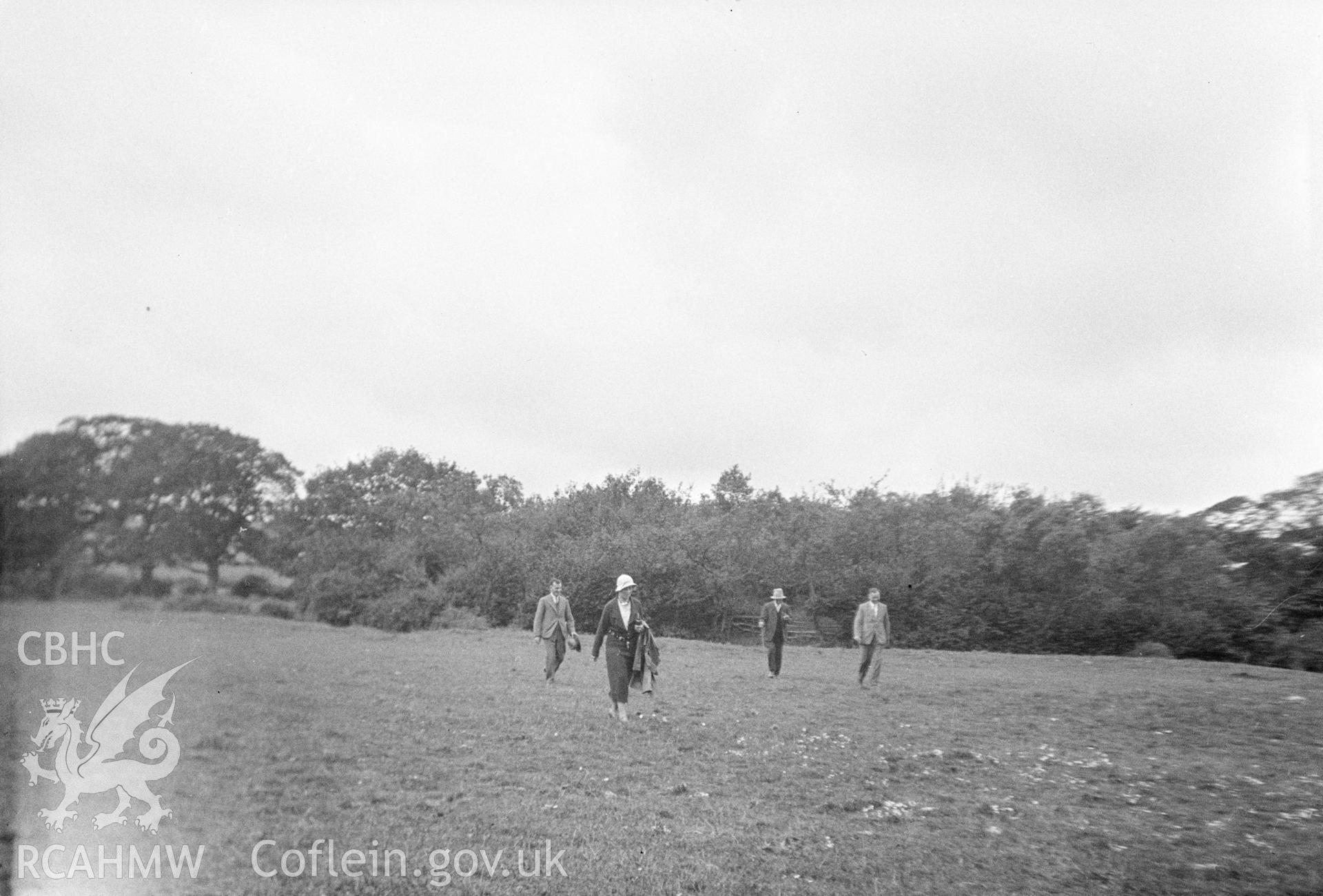 Digital copy of a nitrate negative showing Doghill Homestead Moat.