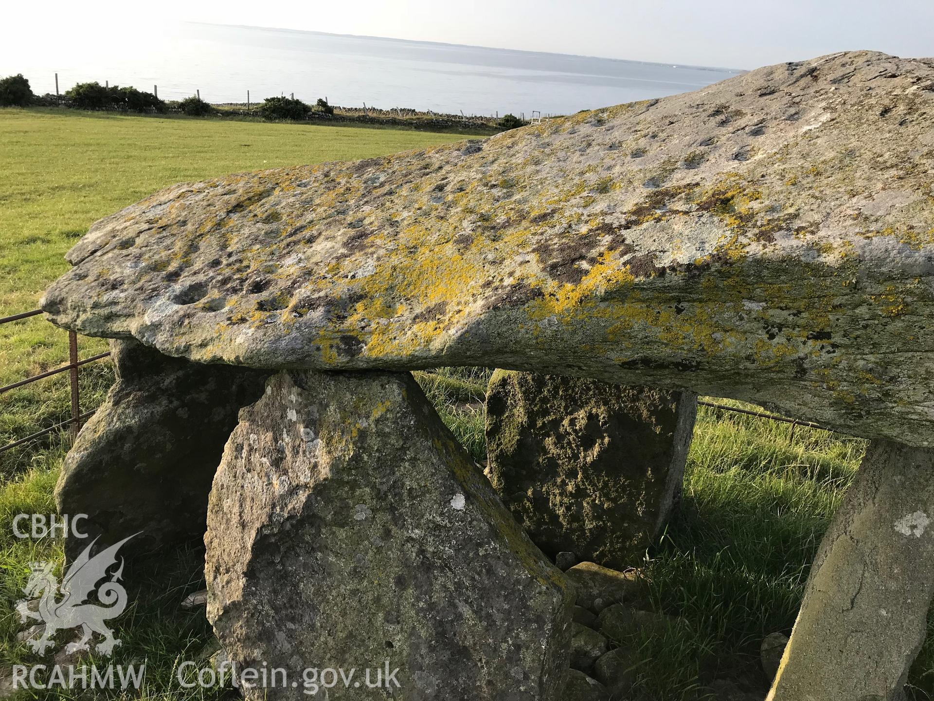 Colour photo showing Bachwen burial chamber taken by Paul R. Davis, 23rd June 2018.