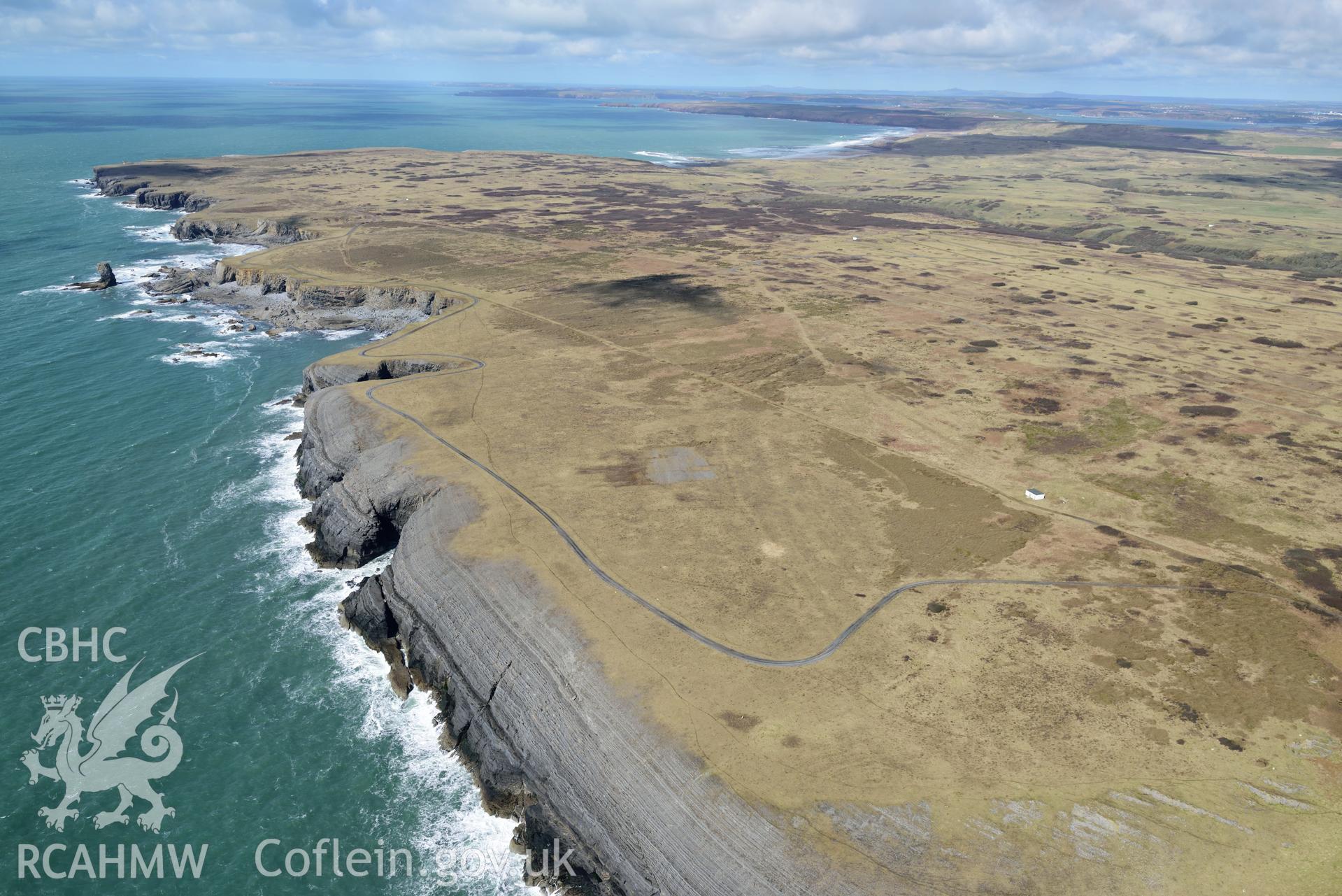 Castlemartin Training Area. Baseline aerial reconnaissance survey for the CHERISH Project. ? Crown: CHERISH PROJECT 2018. Produced with EU funds through the Ireland Wales Co-operation Programme 2014-2020. All material made freely available through the Open Government Licence.