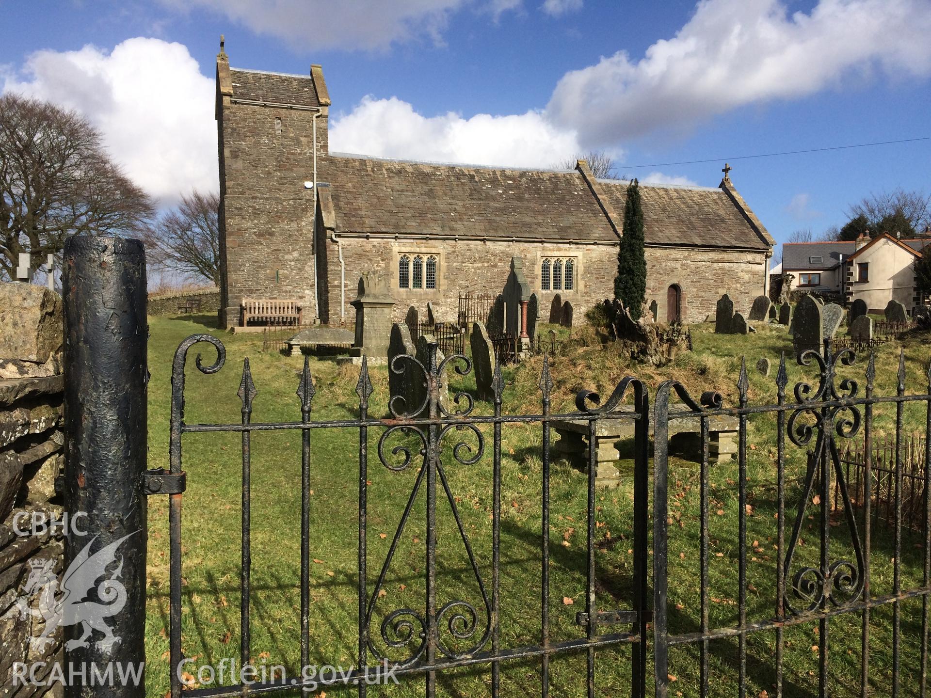 Colour photo showing view of Llanhilleth Church, taken by Paul R. Davis, 2018.