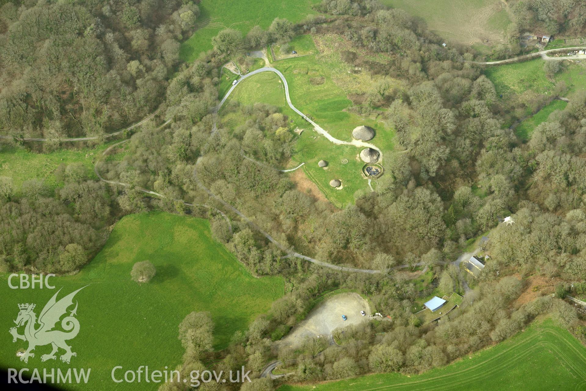 Royal Commission aerial photography of Castell Henllys taken on 27th March 2017