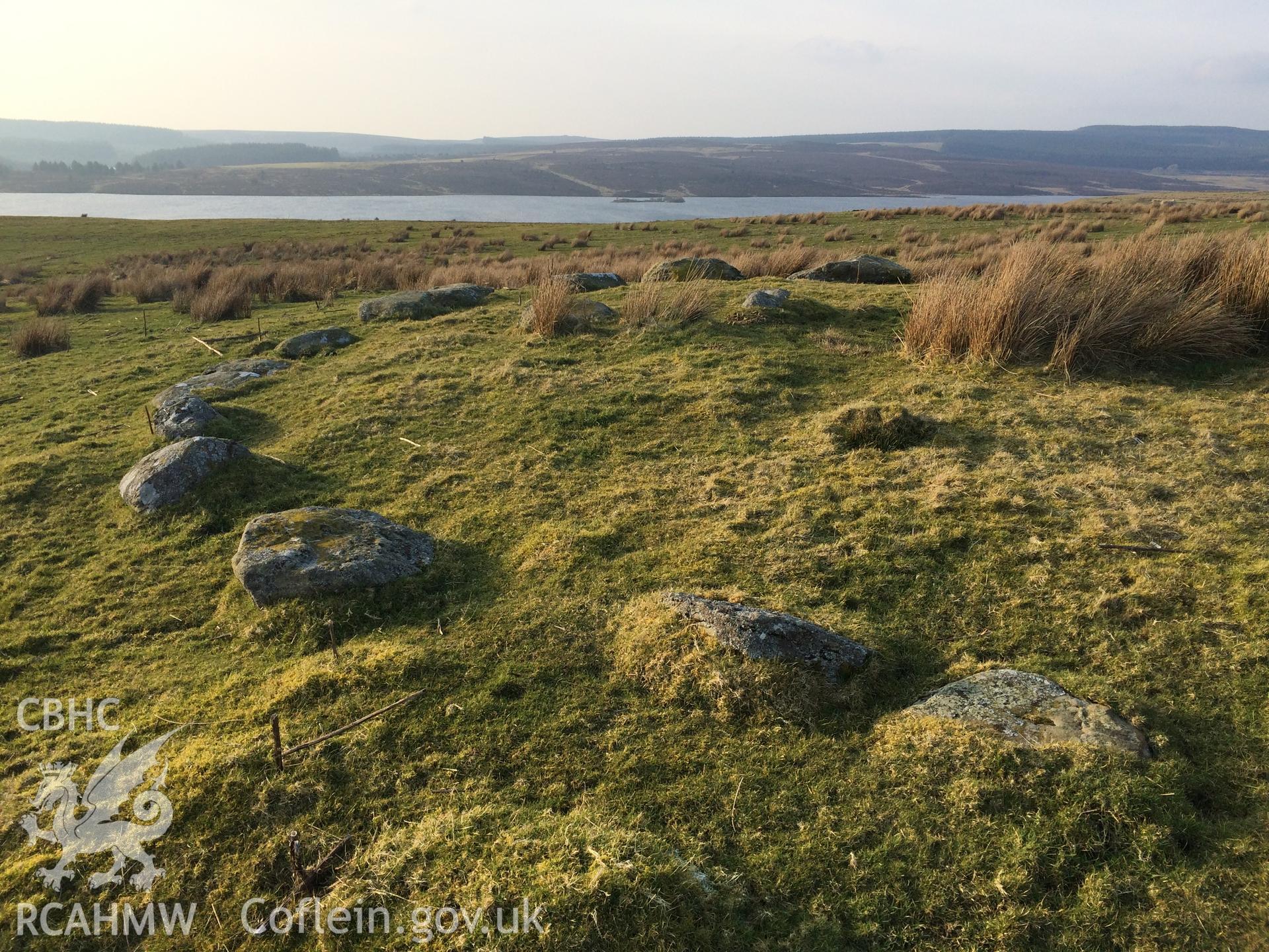 Colour photo showing view of Waen Ddafad, Llyn Brenig, taken by Paul R. Davis, 28th February 2018.