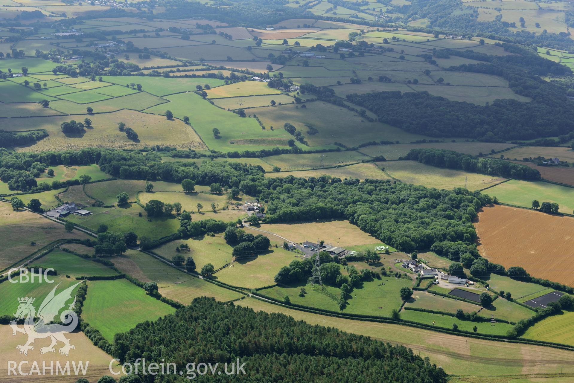 Royal Commission aerial photography of Hen Caerwys taken on 19th July 2018 during the 2018 drought.