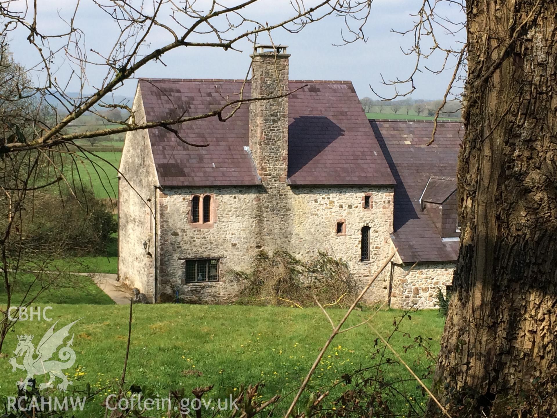 Colour photo showing view of Rhydarwen taken by Paul R. Davis, 2018.