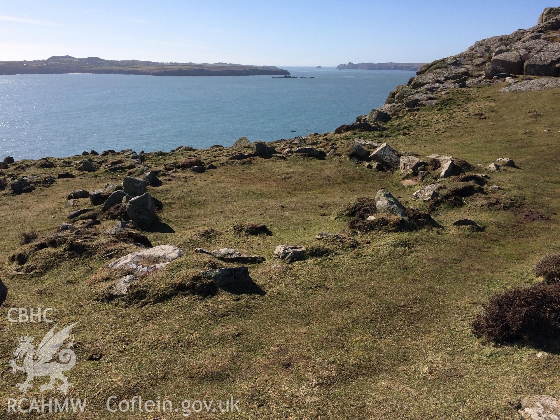 Colour photo showing view of St David's Head, taken by Paul R. Davis, 2018.