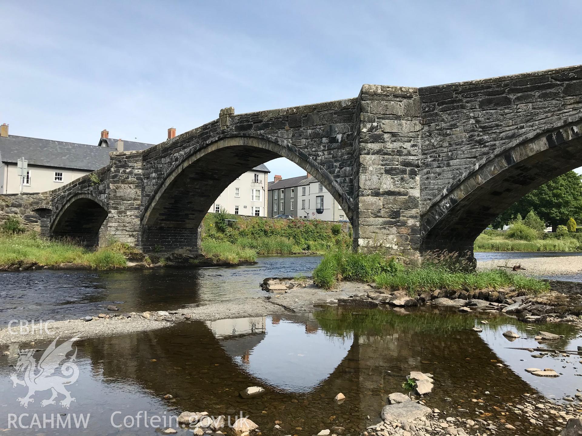 Colour photo showing view of Bont Fawr, Llanrwst, taken by Paul R. Davis, 23rd June 2018.