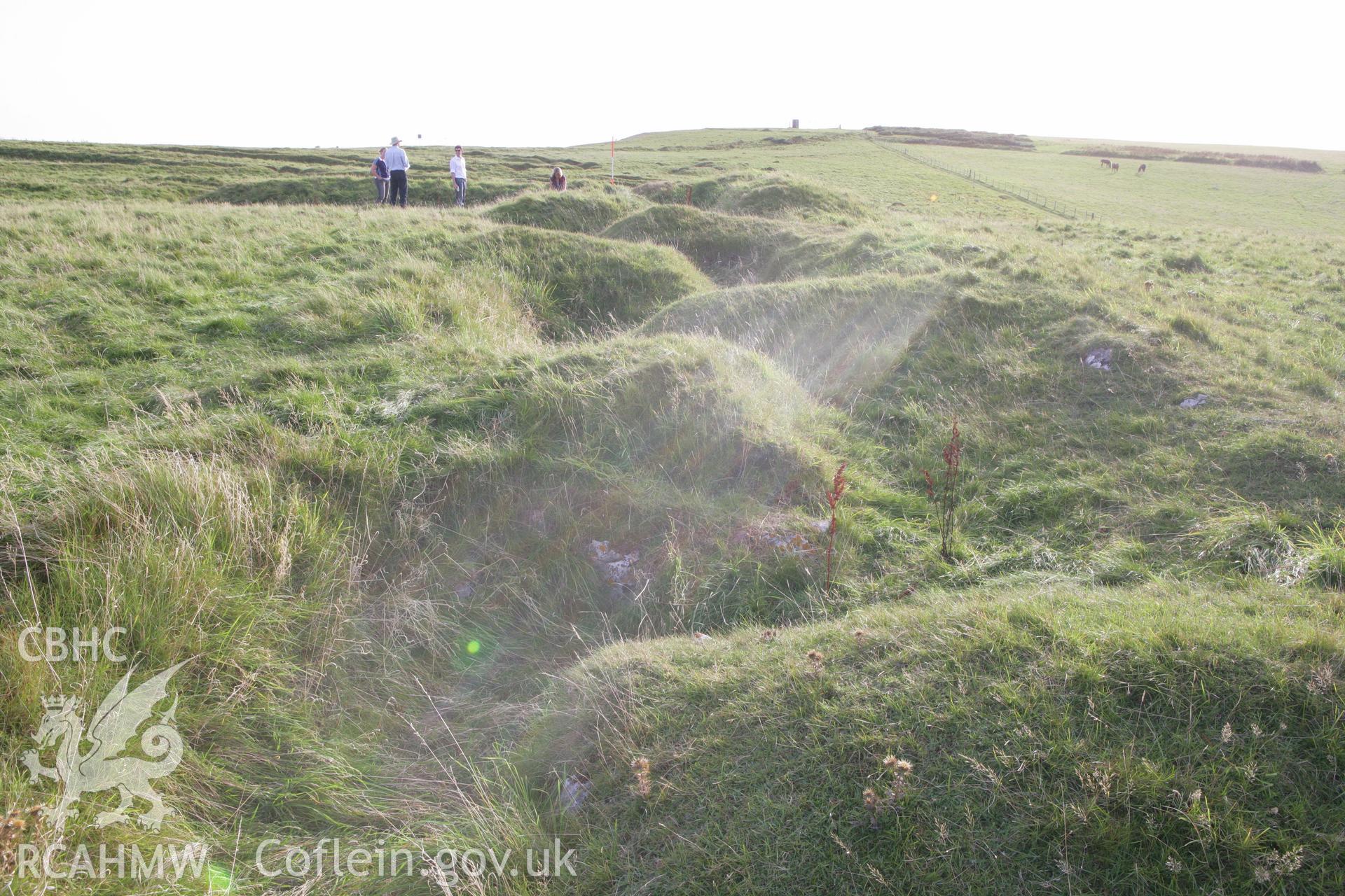 Penally First World War Practice Trenches. Photo survey during filming of 'Hidden Histories'.