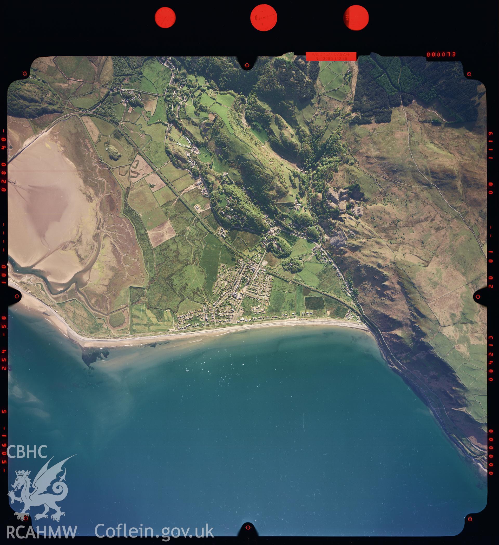 Digital copy of an Ordnance Survey aerial view of the Fairbourne area, dated 2005.