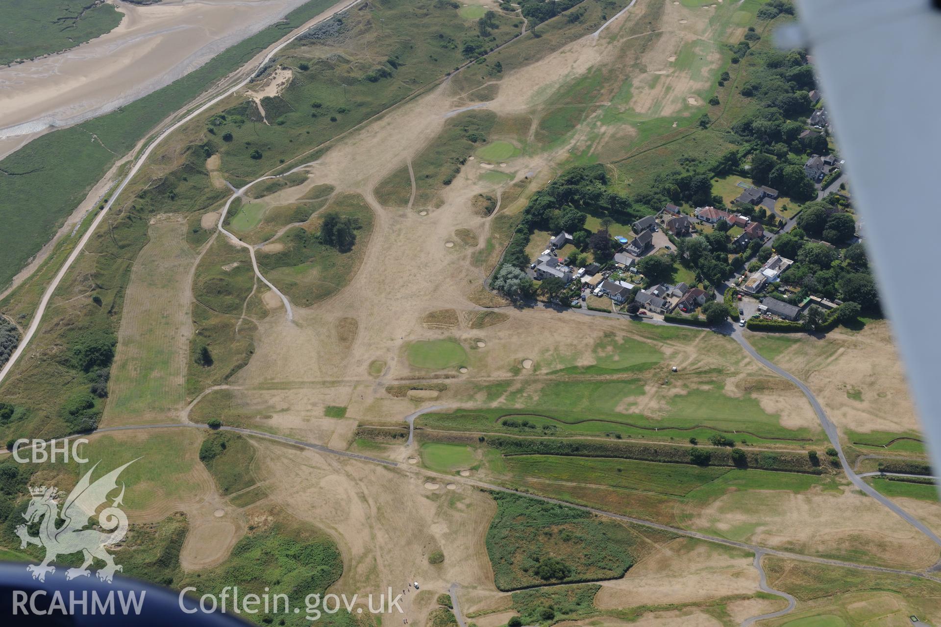 Stanley Pit tramway, Pembrey. Oblique aerial photograph taken during the Royal Commission?s programme of archaeological aerial reconnaissance by Toby Driver on 16th July 2013.