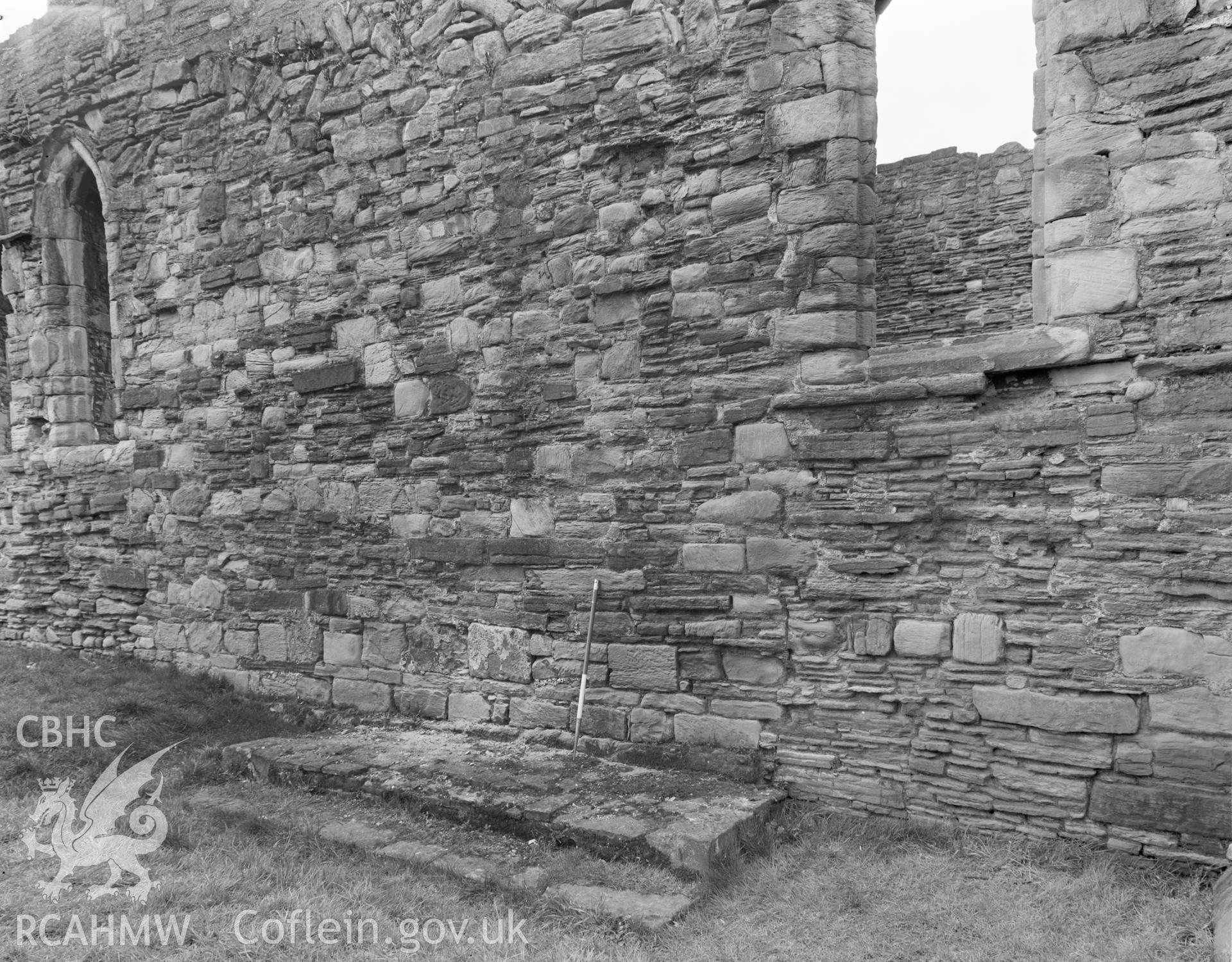 Digital copy of an acetate negative showing view of Basingwerk Abbey taken by Department of Environment.