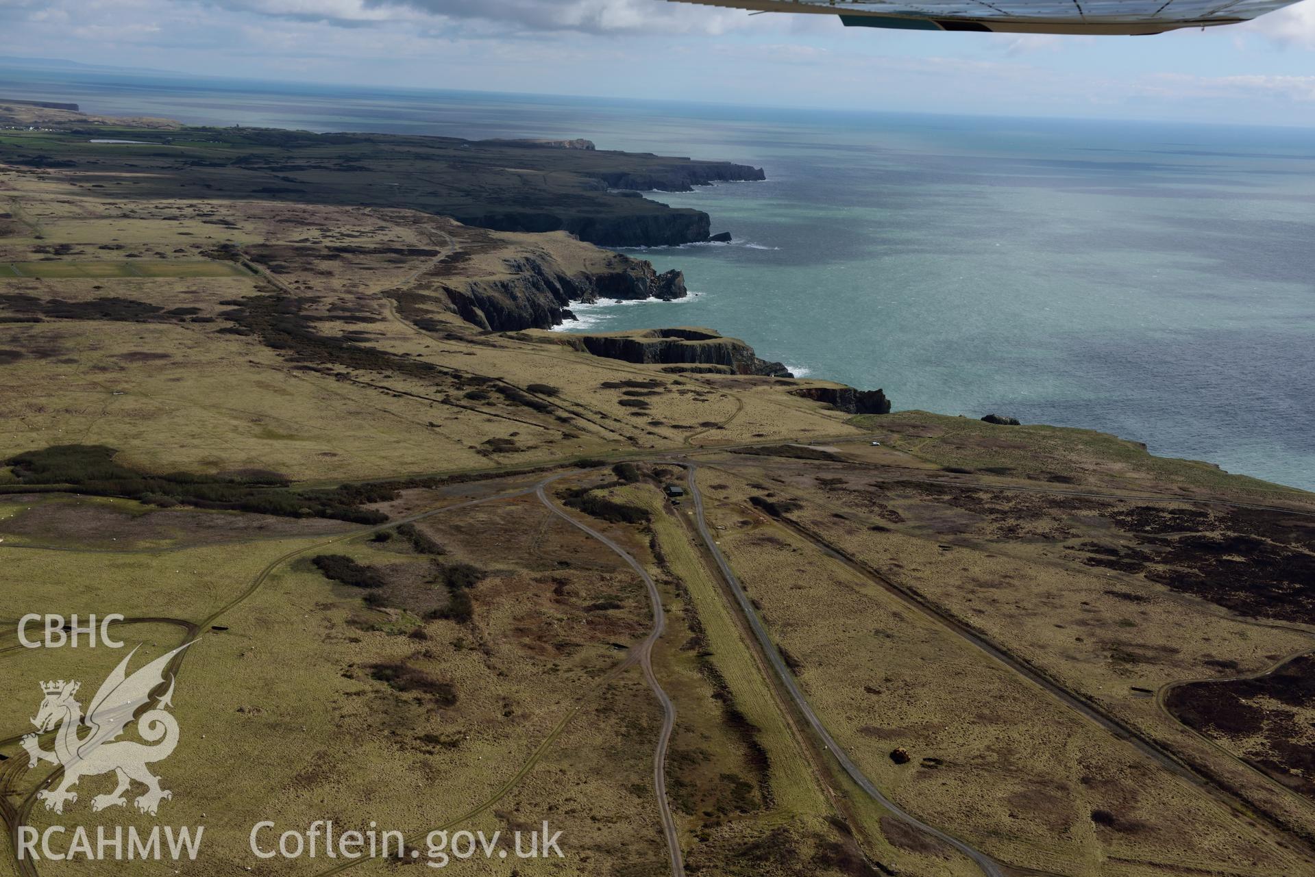 Castlemartin Training Area. Baseline aerial reconnaissance survey for the CHERISH Project. ? Crown: CHERISH PROJECT 2018. Produced with EU funds through the Ireland Wales Co-operation Programme 2014-2020. All material made freely available through the Open Government Licence.