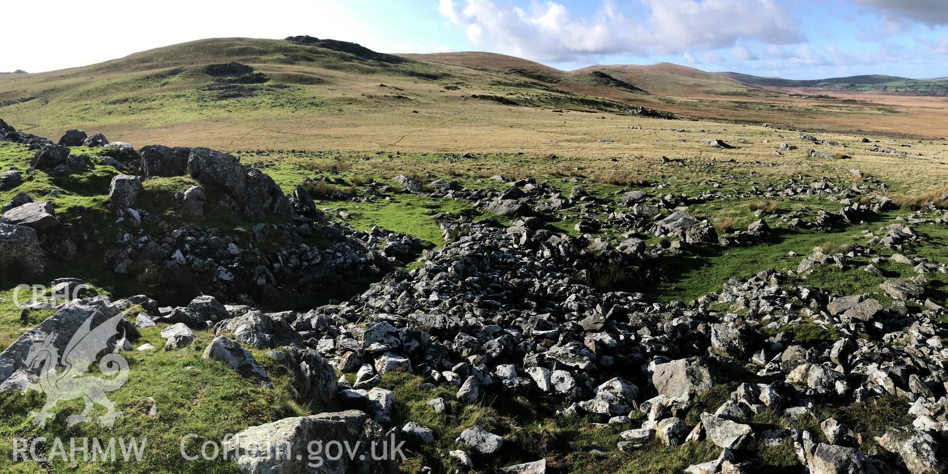 Digital colour photograph showing Carn Alw hillfort, Eglwyswrw, taken by Paul Davis on 22nd October 2019.