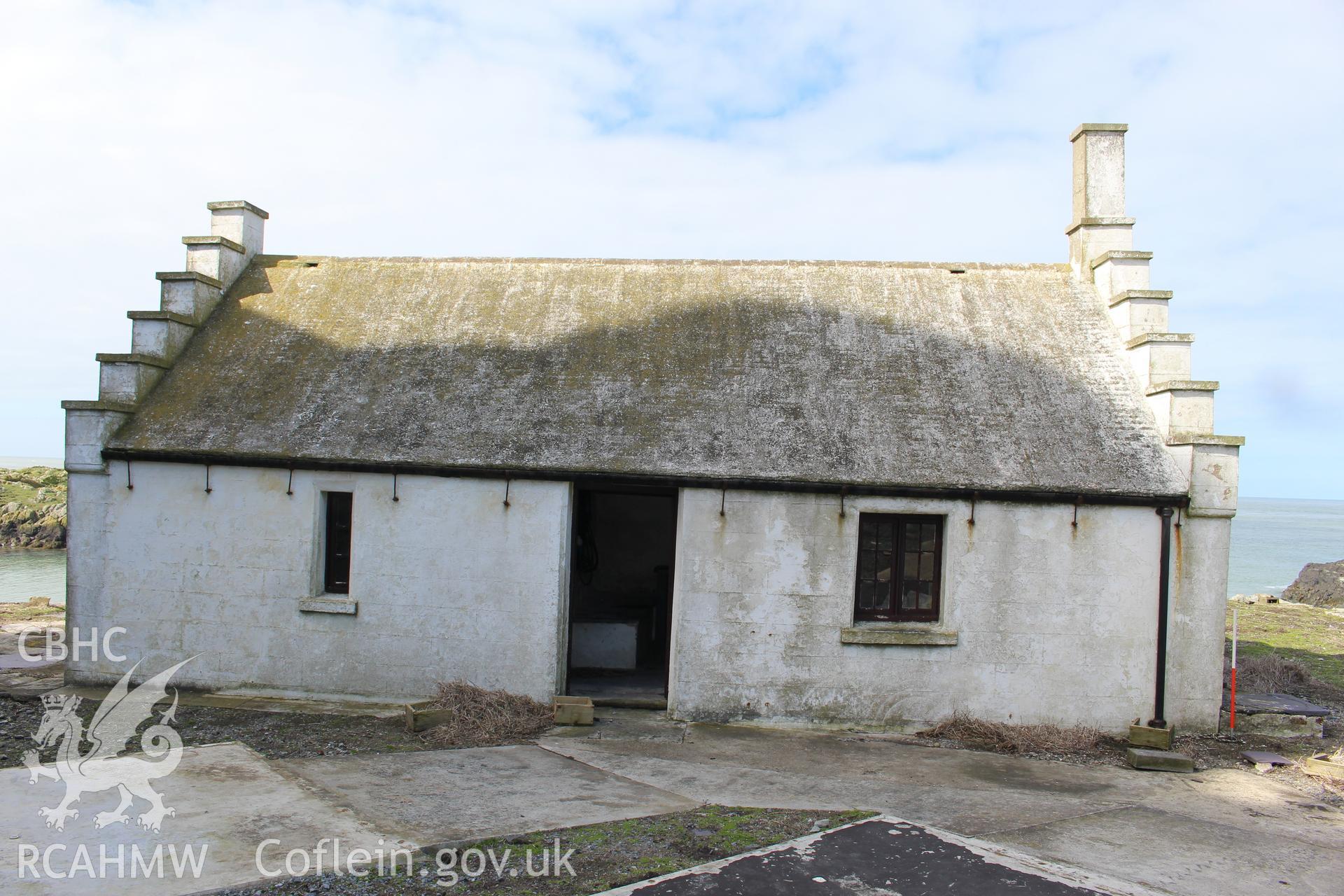 Skerries lighthouse keeper's cottage. Investigator's photographic survey for the CHERISH Project. ? Crown: CHERISH PROJECT 2018. Produced with EU funds through the Ireland Wales Co-operation Programme 2014-2020. All material made freely available through the Open Government Licence.