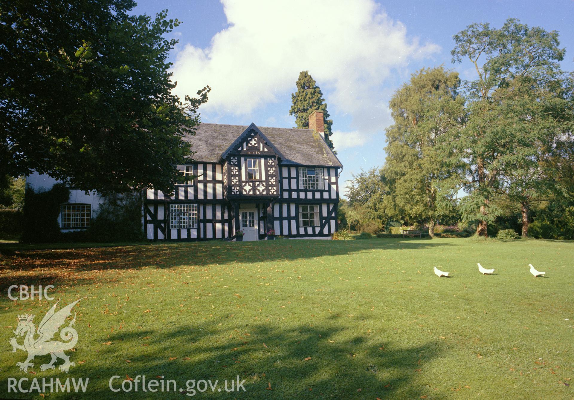 Digital copy of a colour negative showing view of The Old Vicarage, Berriew, taken by RCAHMW.