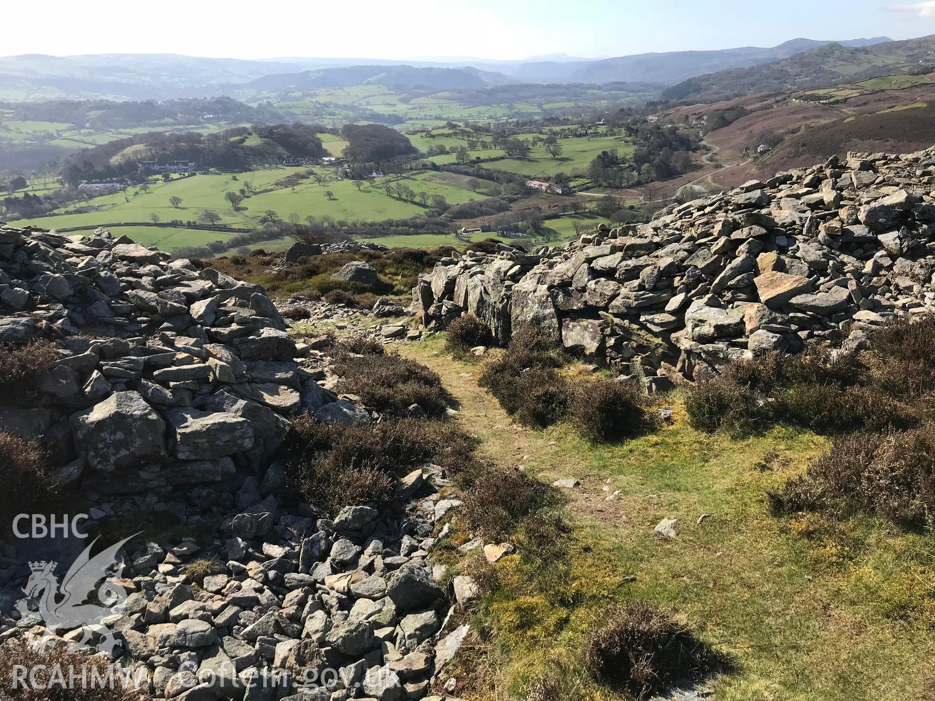 Colour photo showing view of Conwy Mountain taken by Paul R. Davis, 2018.