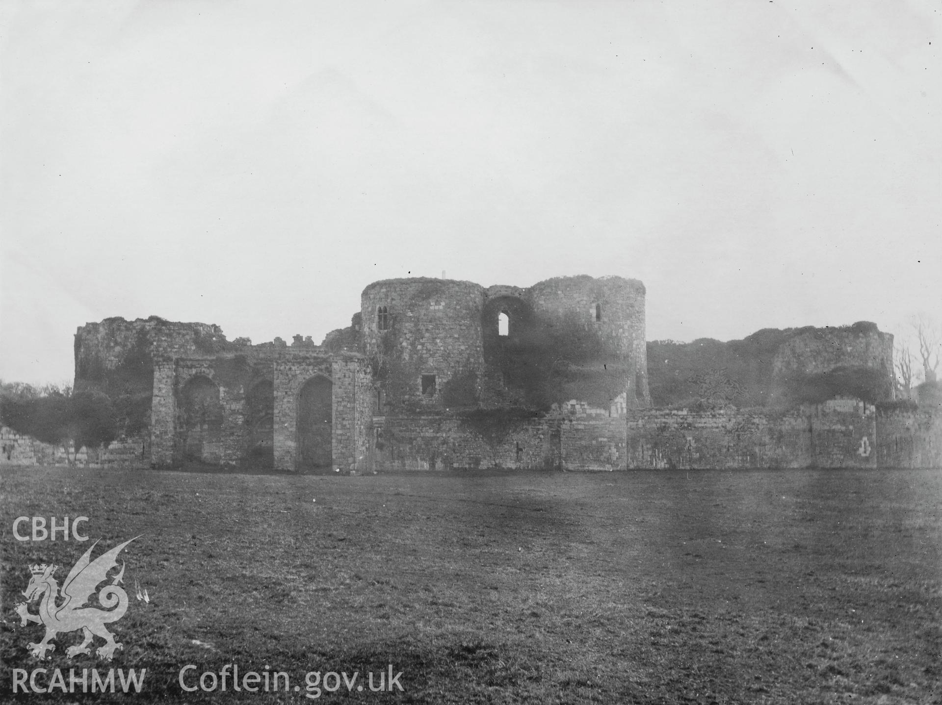 Digital copy of a view of Beaumaris Castle.