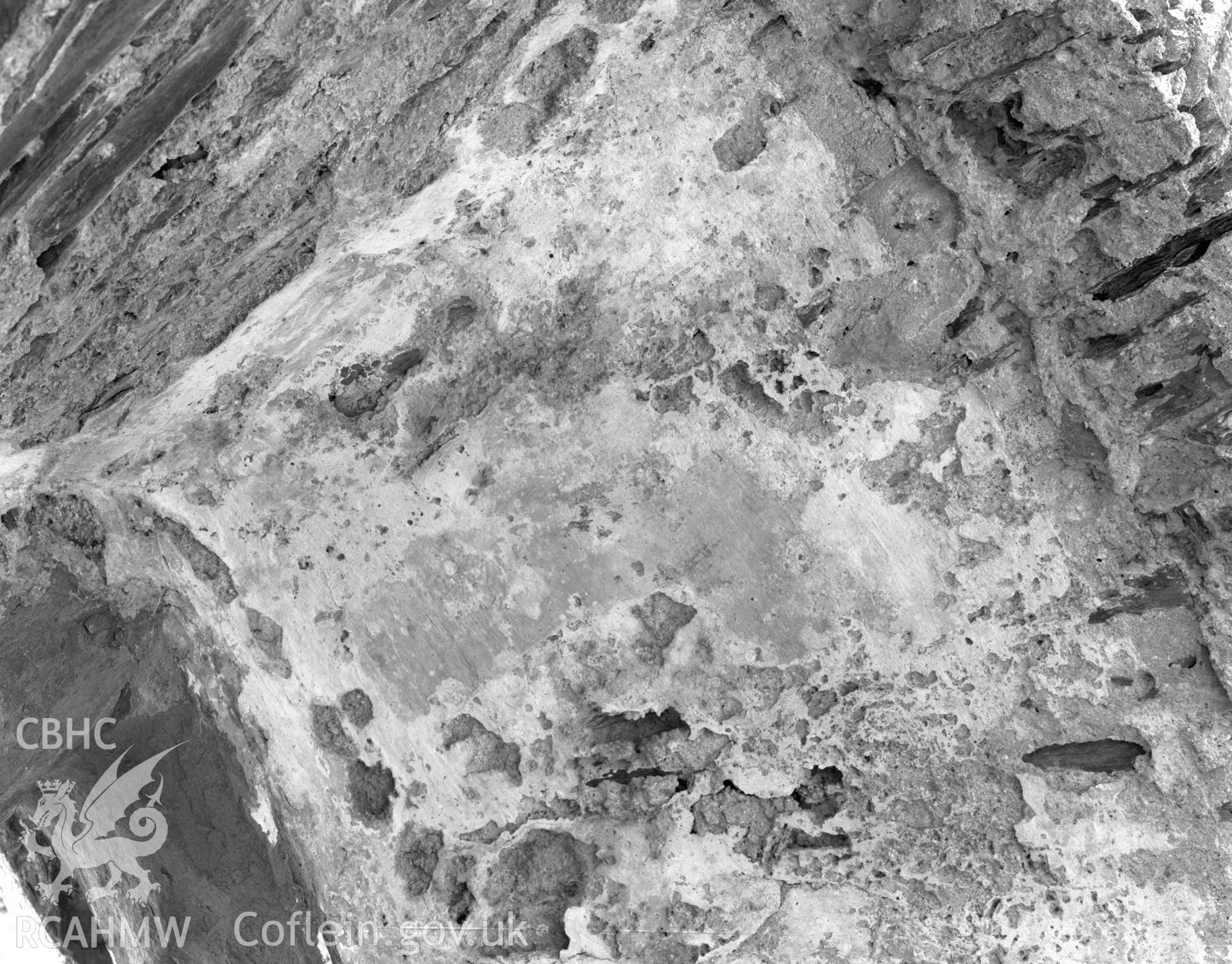 Digital copy of a view of the vault at Bishops Palace, St Davids.