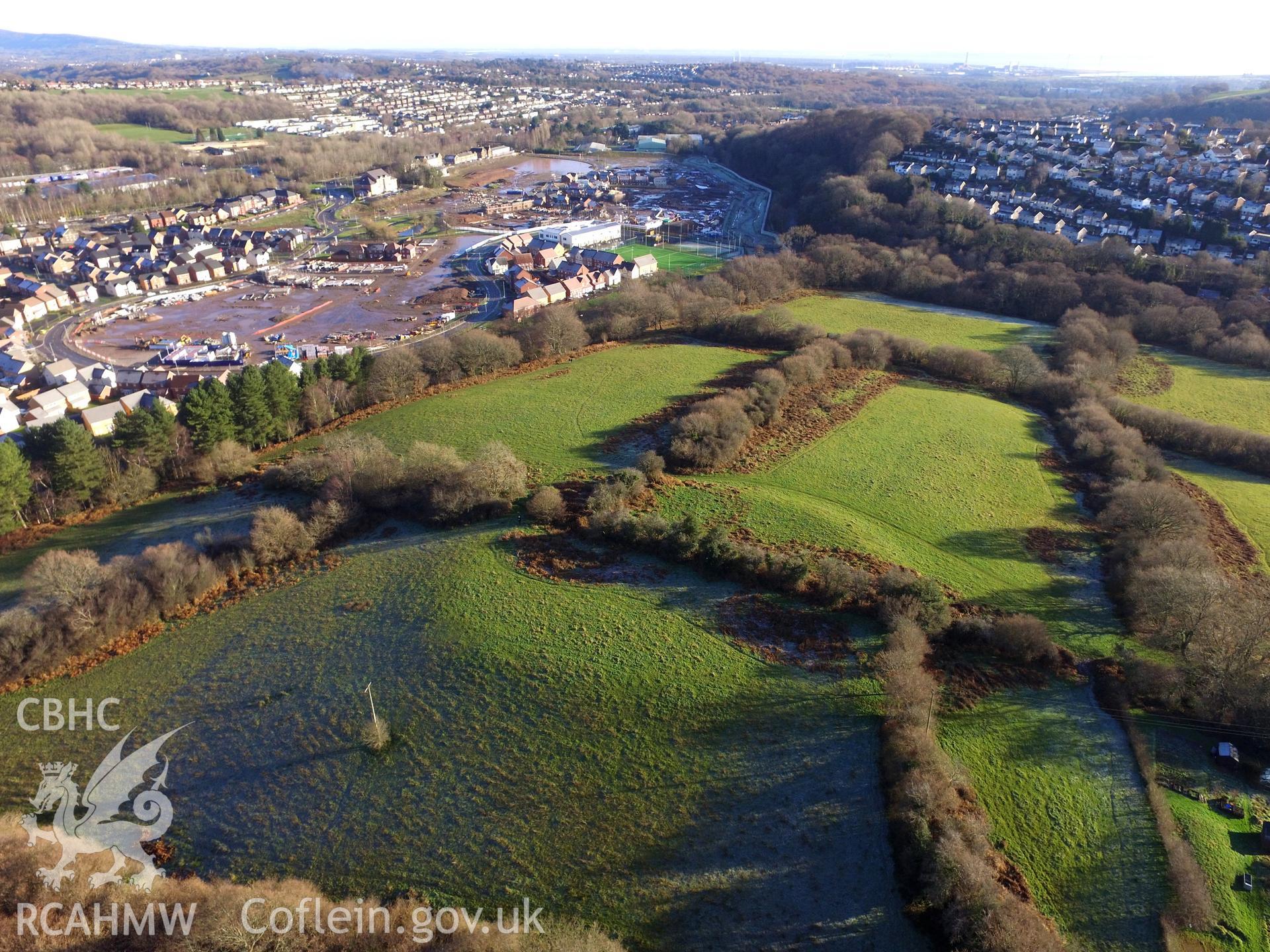 Photo showing Rhiwderin Fort, taken by Paul R. Davis, December 2017.