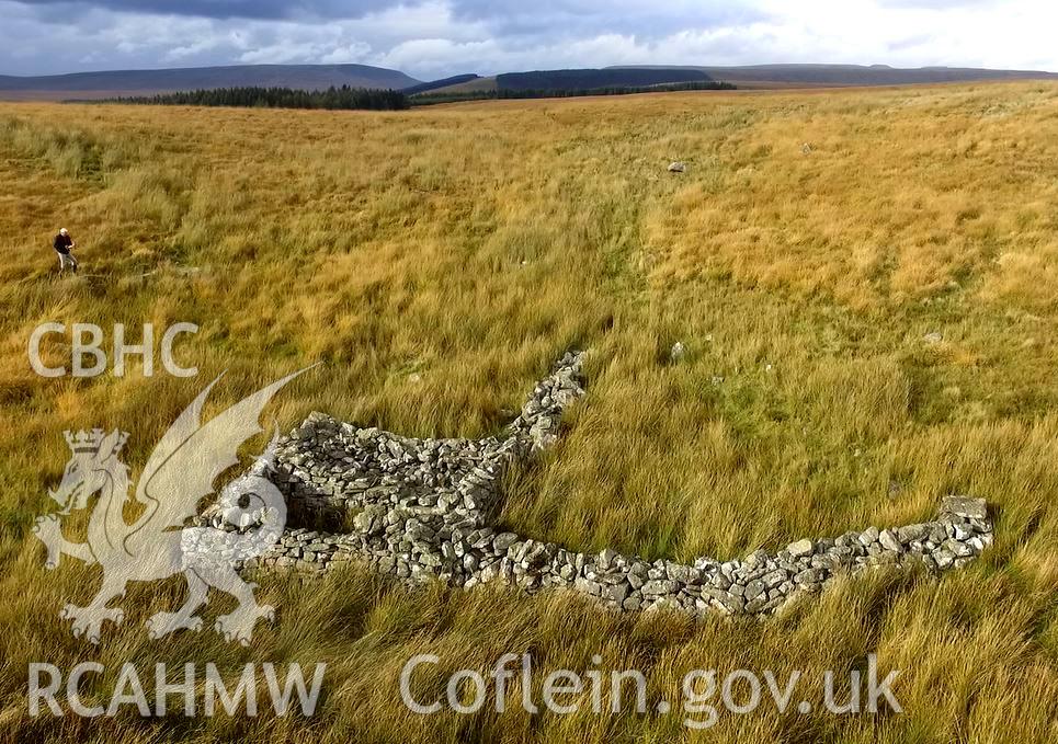 Colour photo showing Cefn Car Enclosure XVII, taken by Paul R. Davis, 19th October 2016.