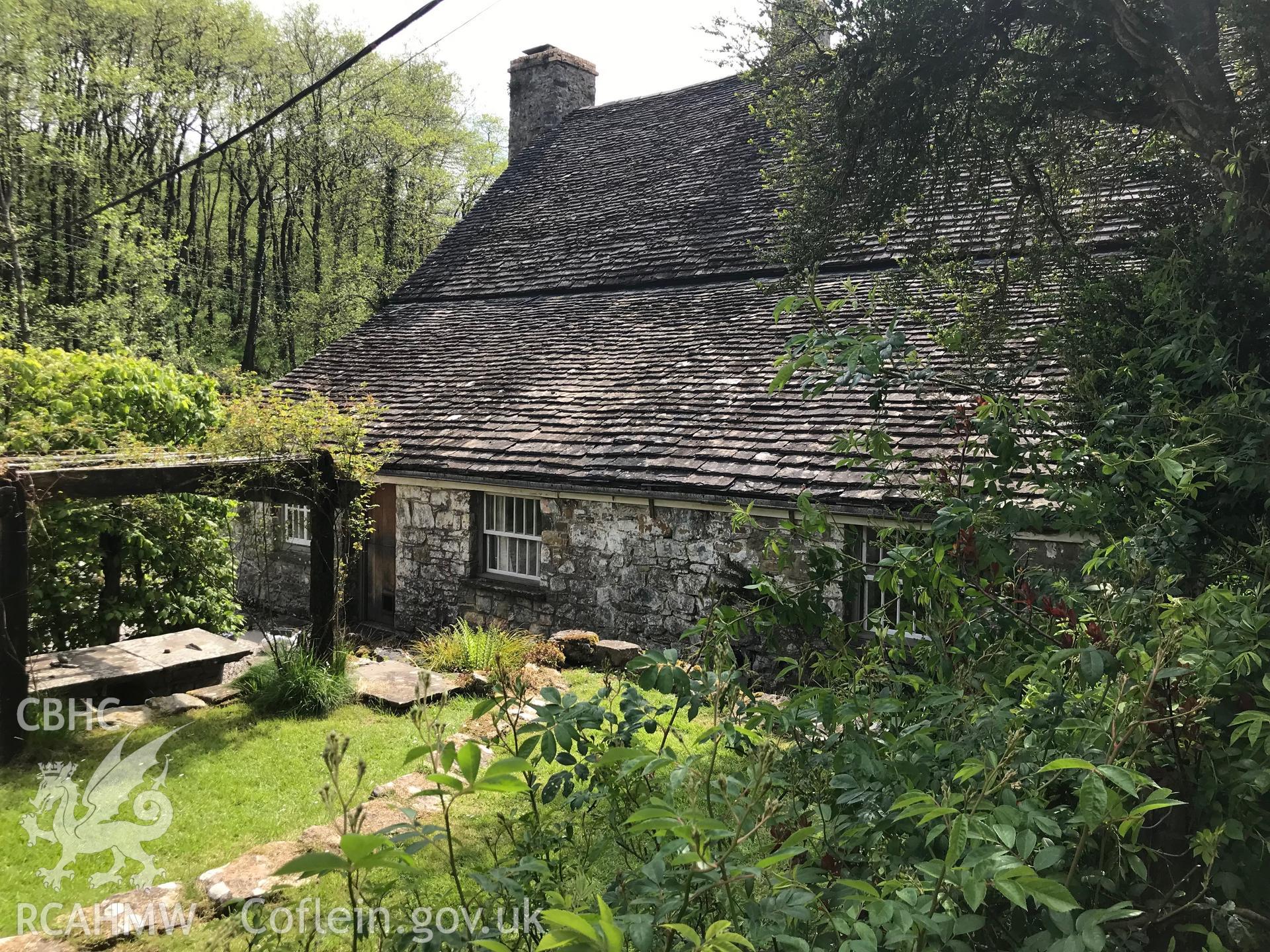 Digital colour photograph showing exterior view of Llandyfan House, Llandyfan, taken by Paul R. Davis on 7th May 2019.