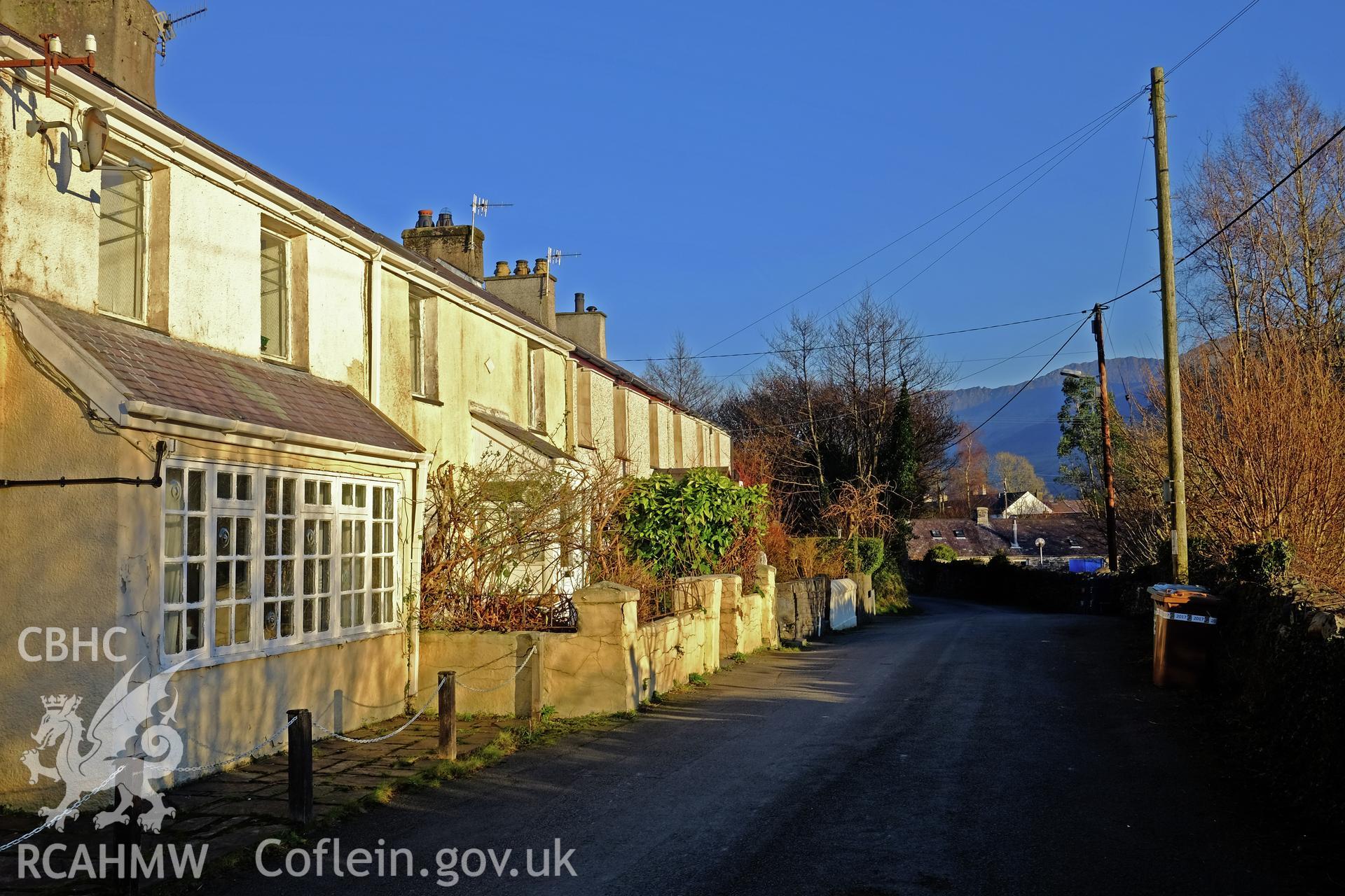 Colour photograph showing view looking east at Tai Nantlle, Nantlle produced by Richard Hayman 26th January 2017