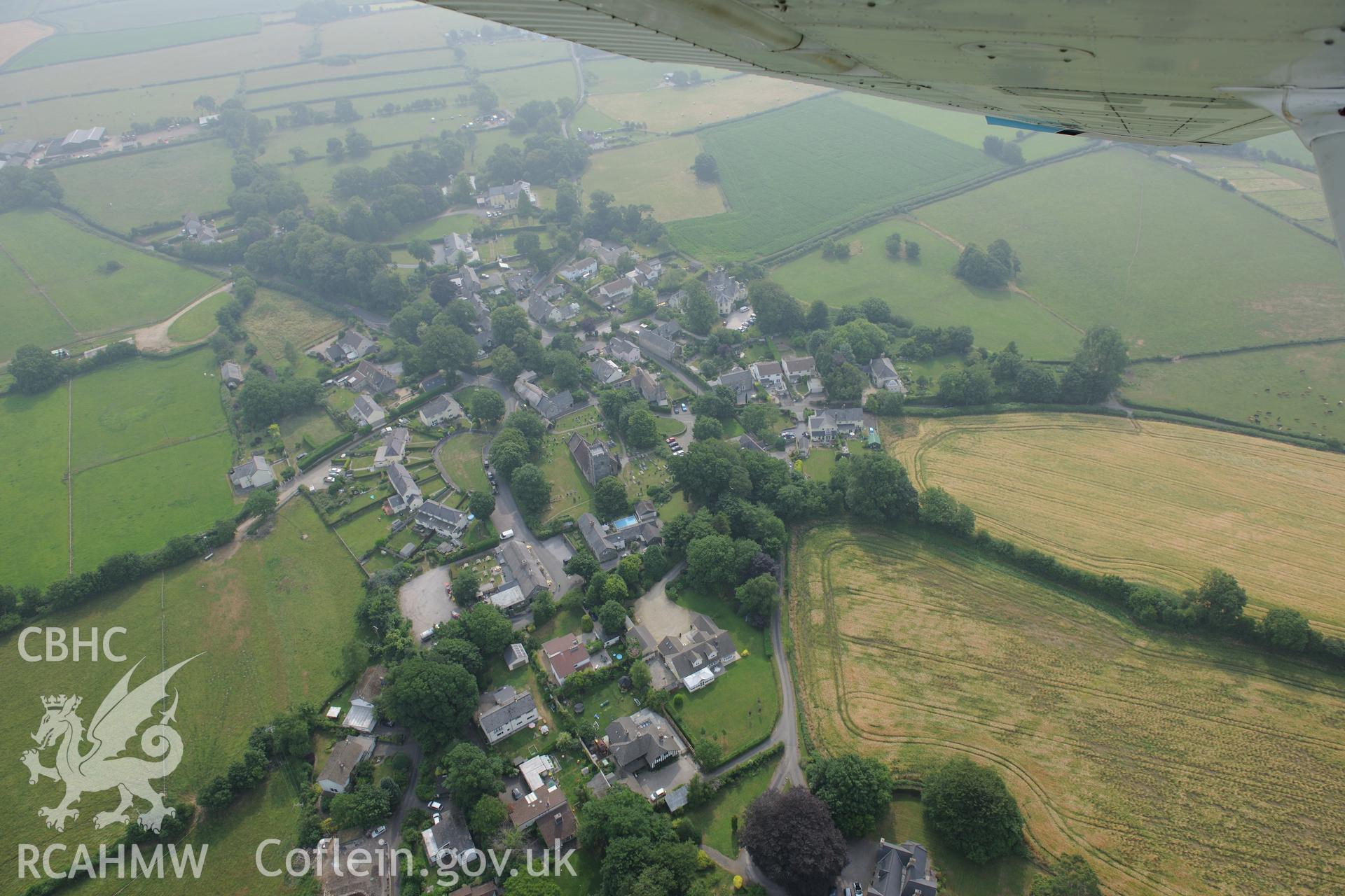 Royal Commission aerial photography of St Hilary recorded during drought conditions on 22nd July 2013.