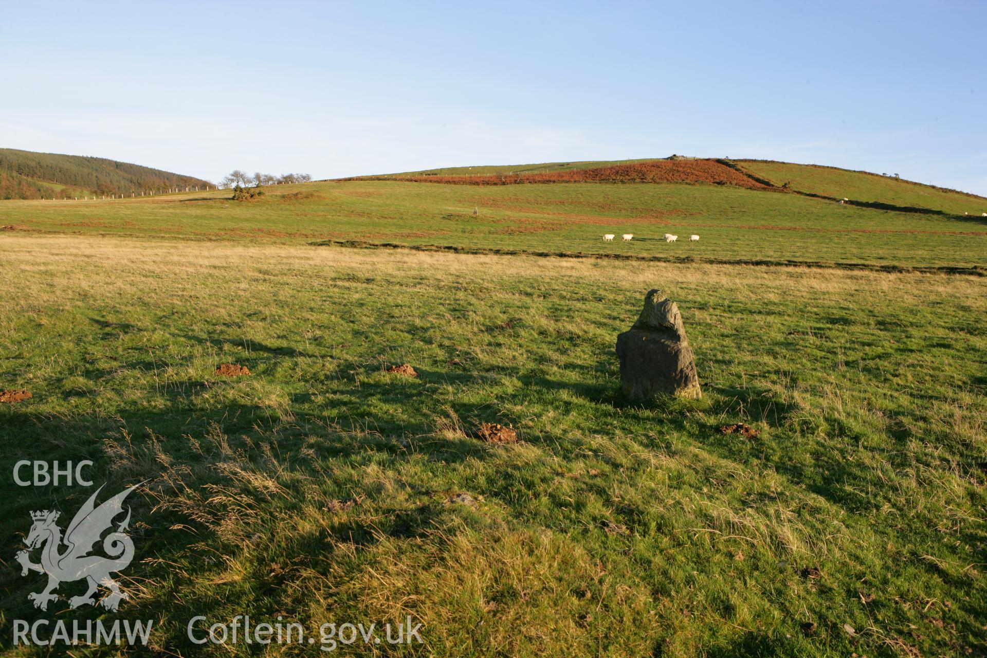 Photographic survey of standing stone pair in winter light, conducted on 15th November 2007.