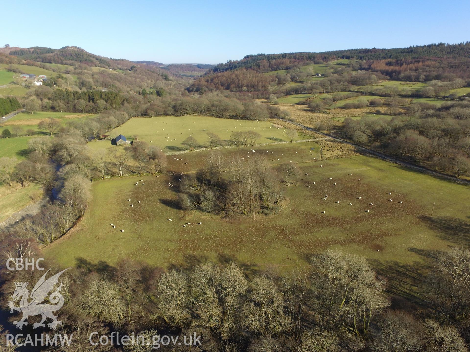 Photo showing view of Caer Llugwy, taken by Paul R. Davis, February 2018.