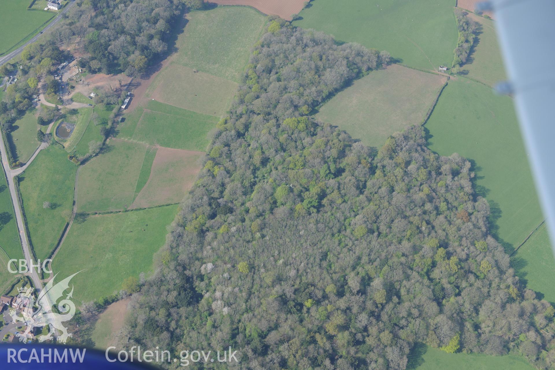 Portskewett Hill. Oblique aerial photograph taken during the Royal Commission's programme of archaeological aerial reconnaissance by Toby Driver on 21st April 2015